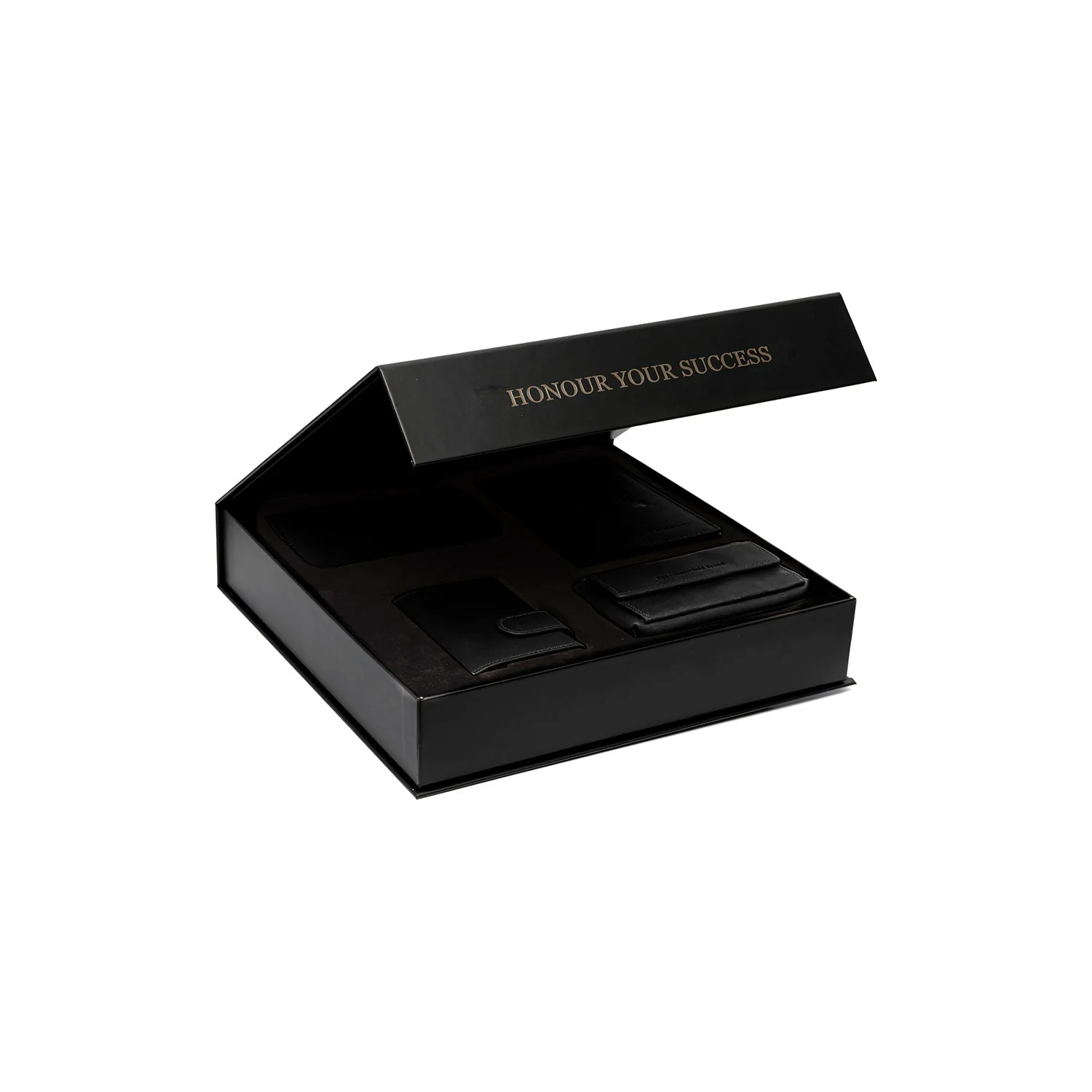 Gift Set Leather Card Holder Black Leicester - Image 5