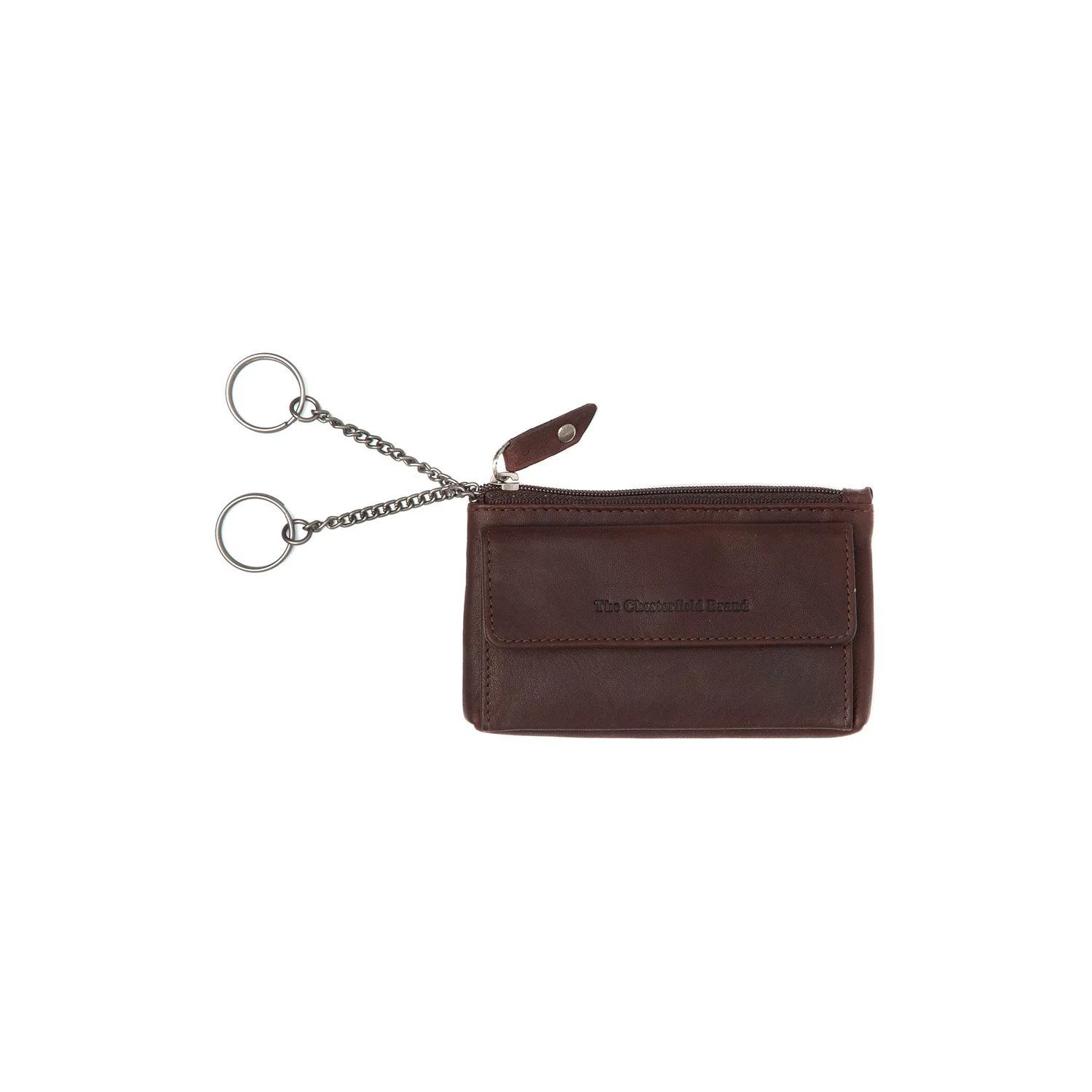 Leather Key Pouch Brown Violette - Image 5