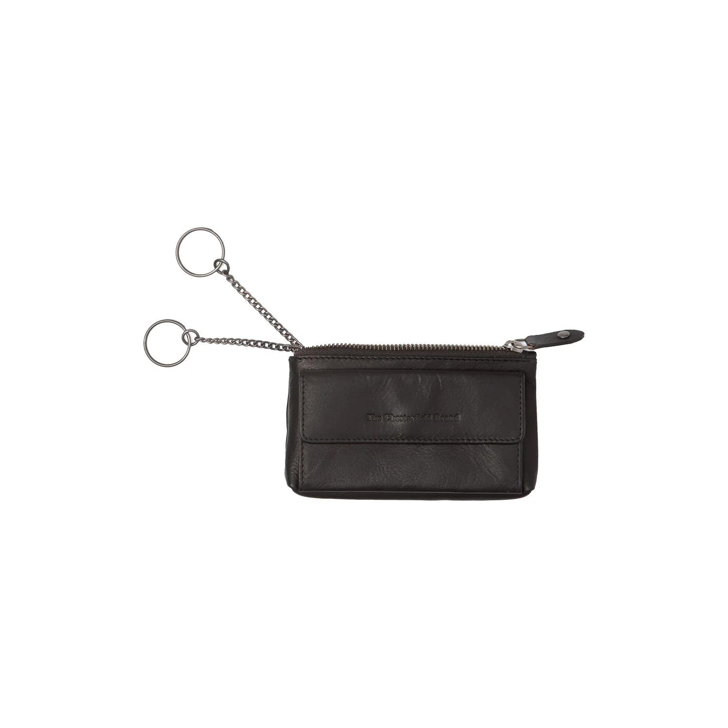 Leather Key Pouch Black Violette - Image 5