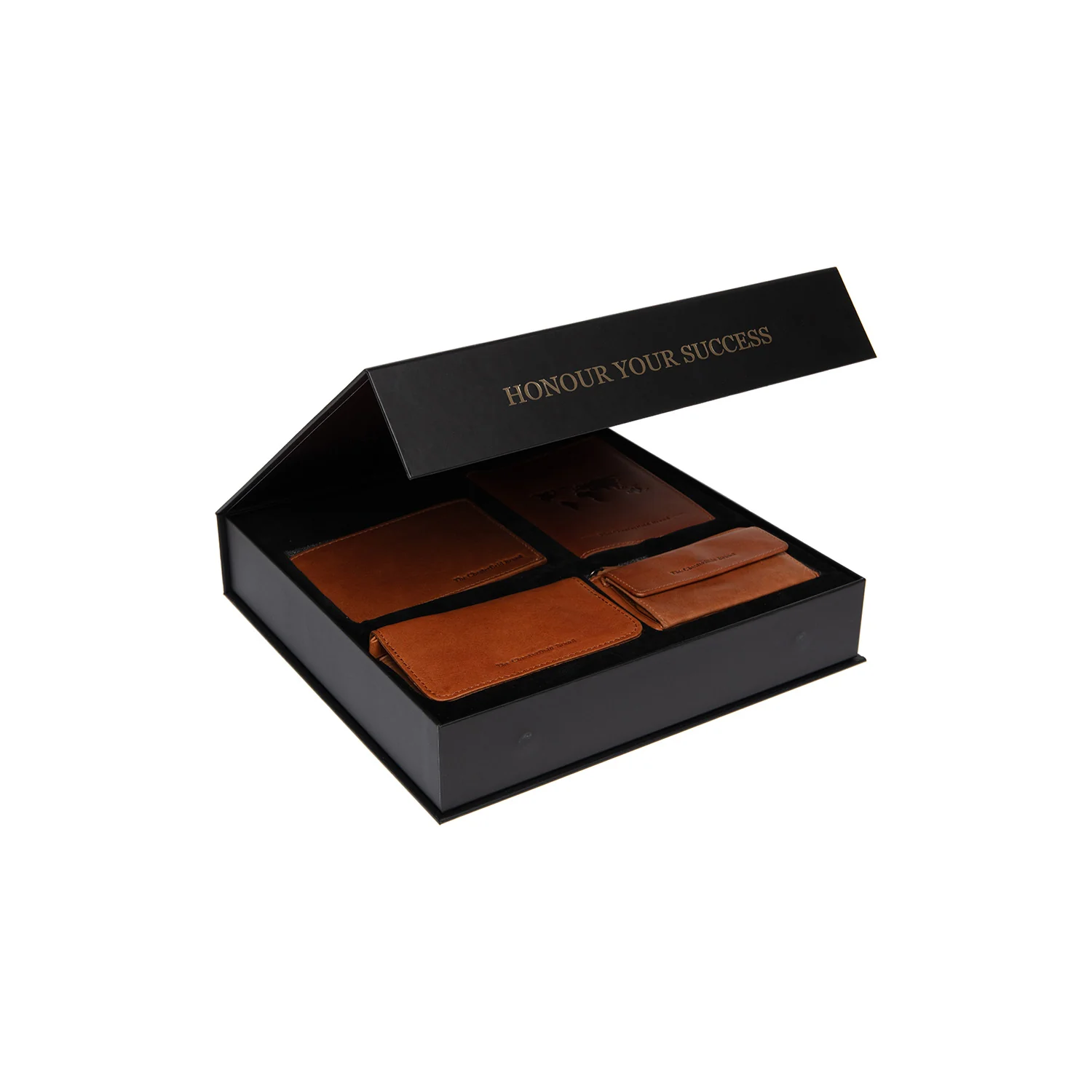 Gift Set Leather Wallet Cognac Timo - Image 5