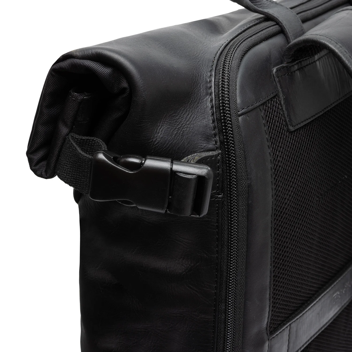 Leather Backpack Black Bornholm - Image 4
