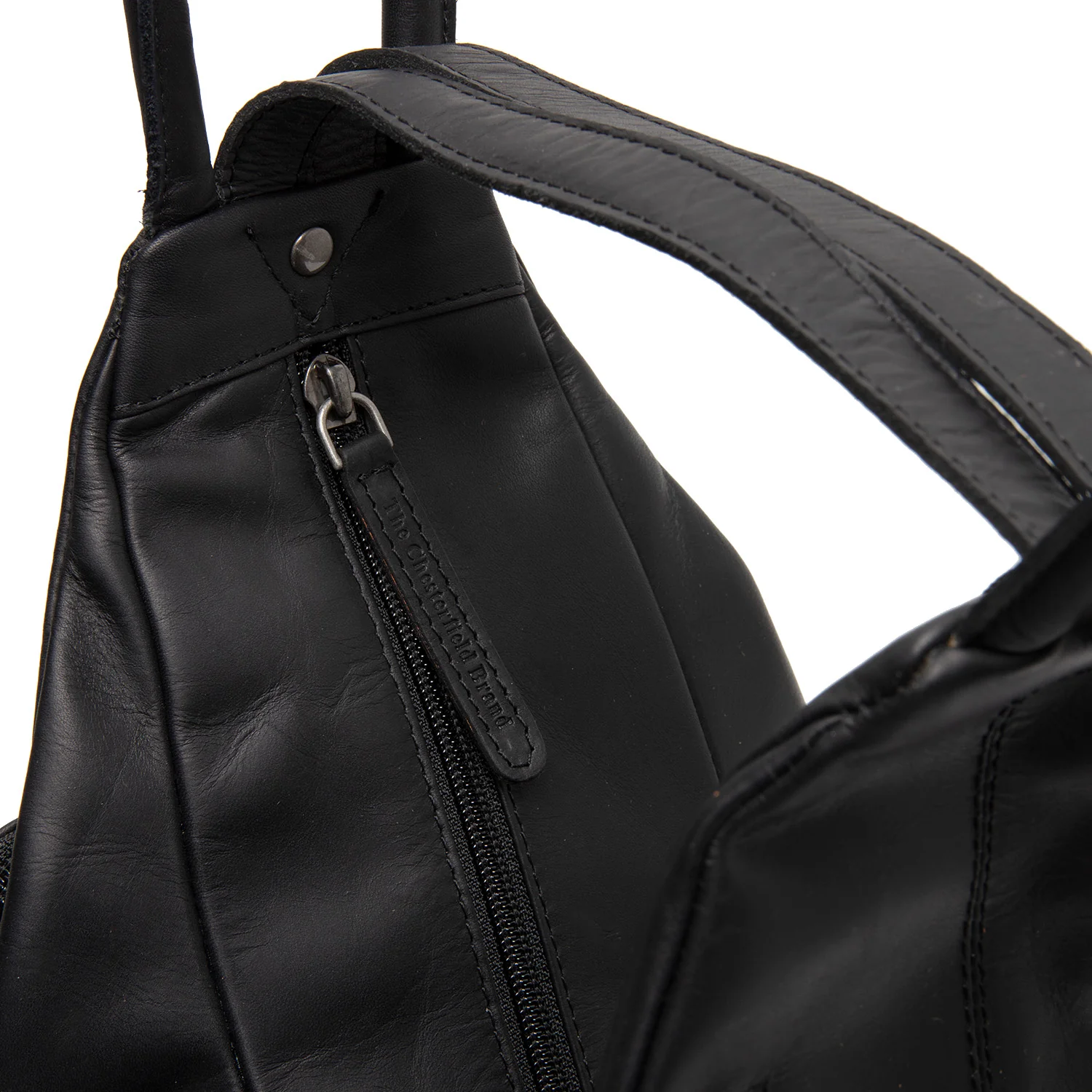 Leather Backpack Black Howard - Image 5