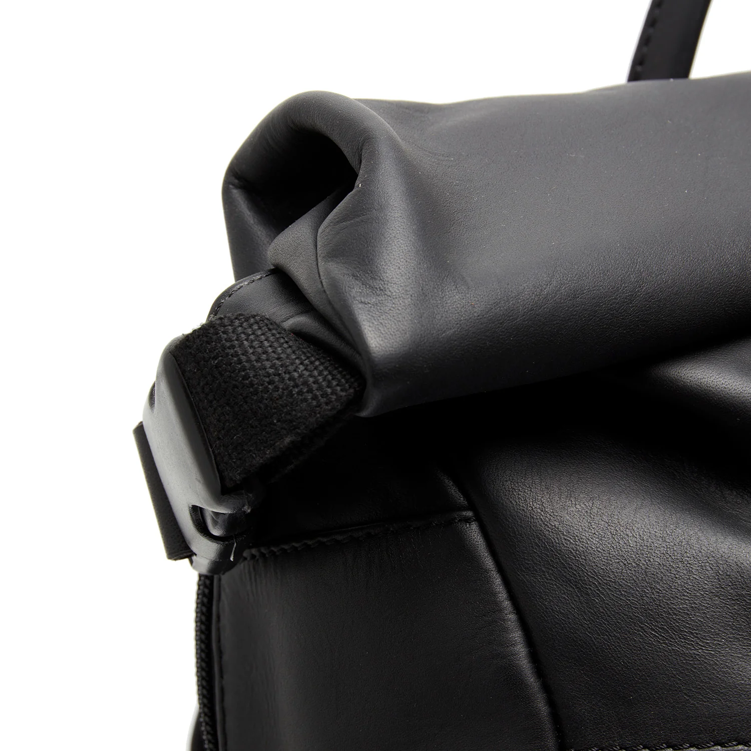 Leather Backpack Black Mazara - Image 3