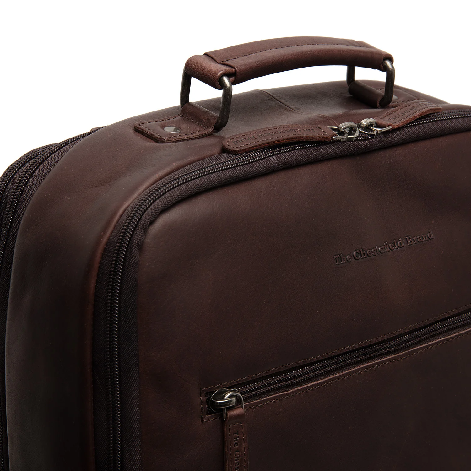 Leather Travel Backpack Brown Jamaica - Image 5