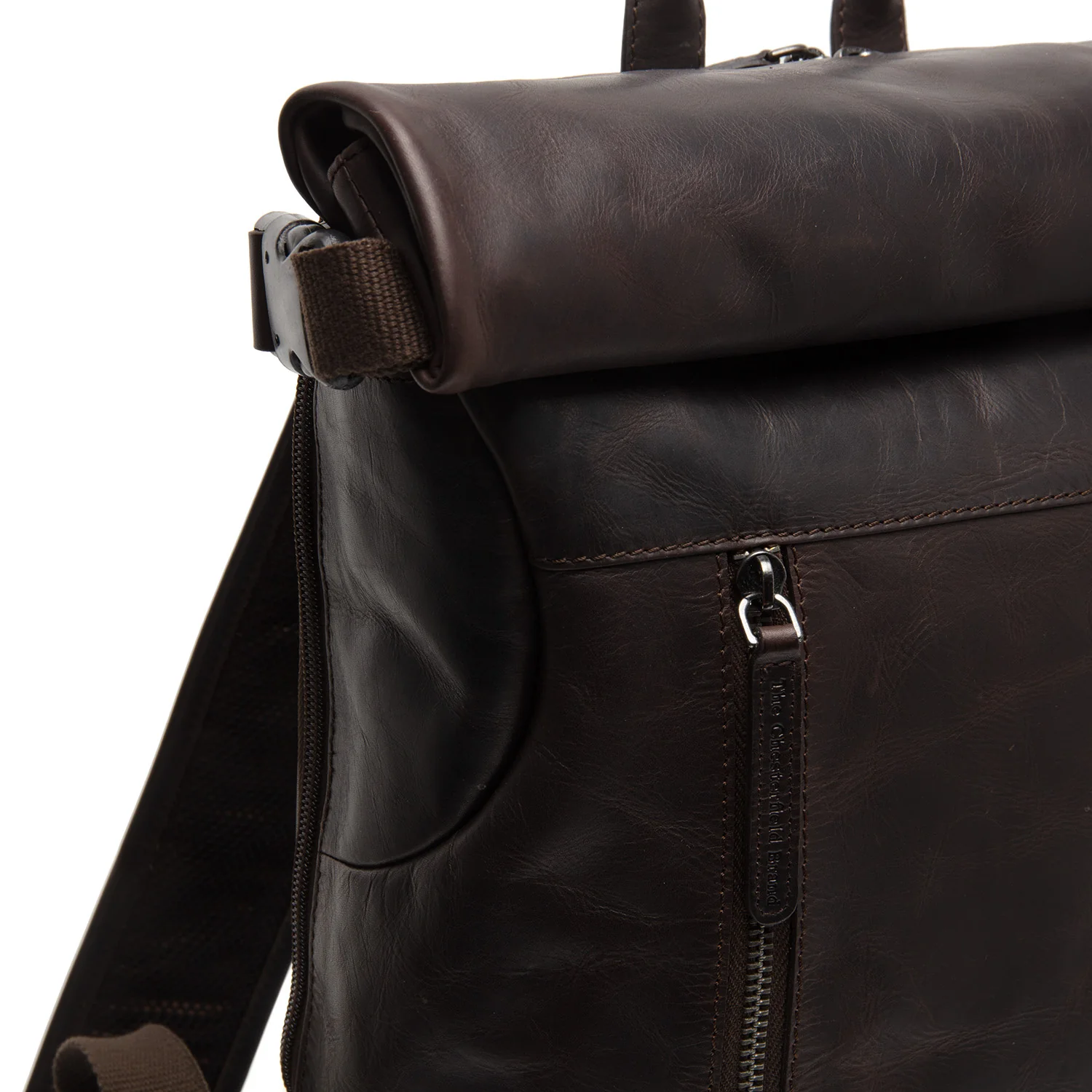 Leather Backpack Brown Mazara - Image 2