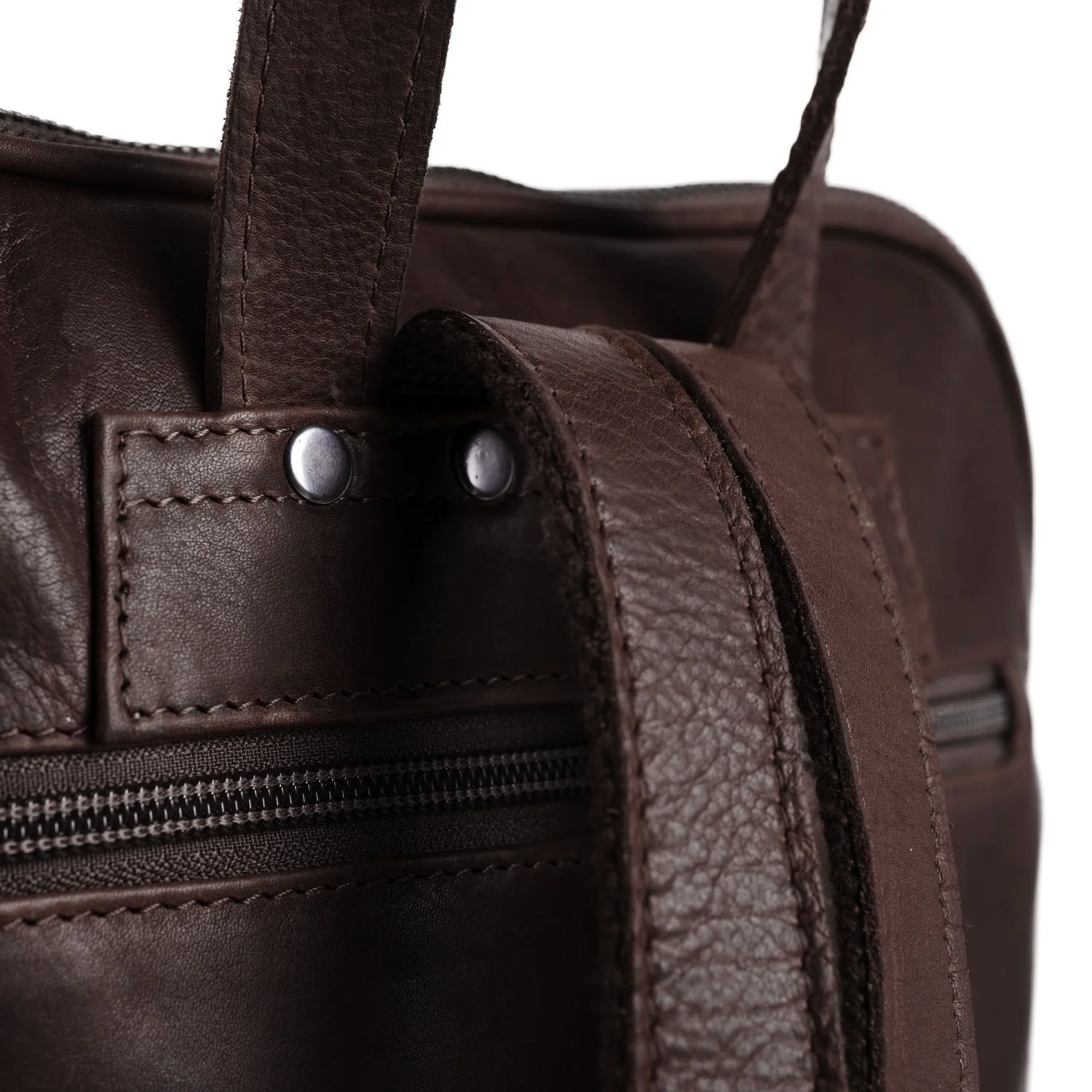 Leather Backpack Brown Naomi - Image 4