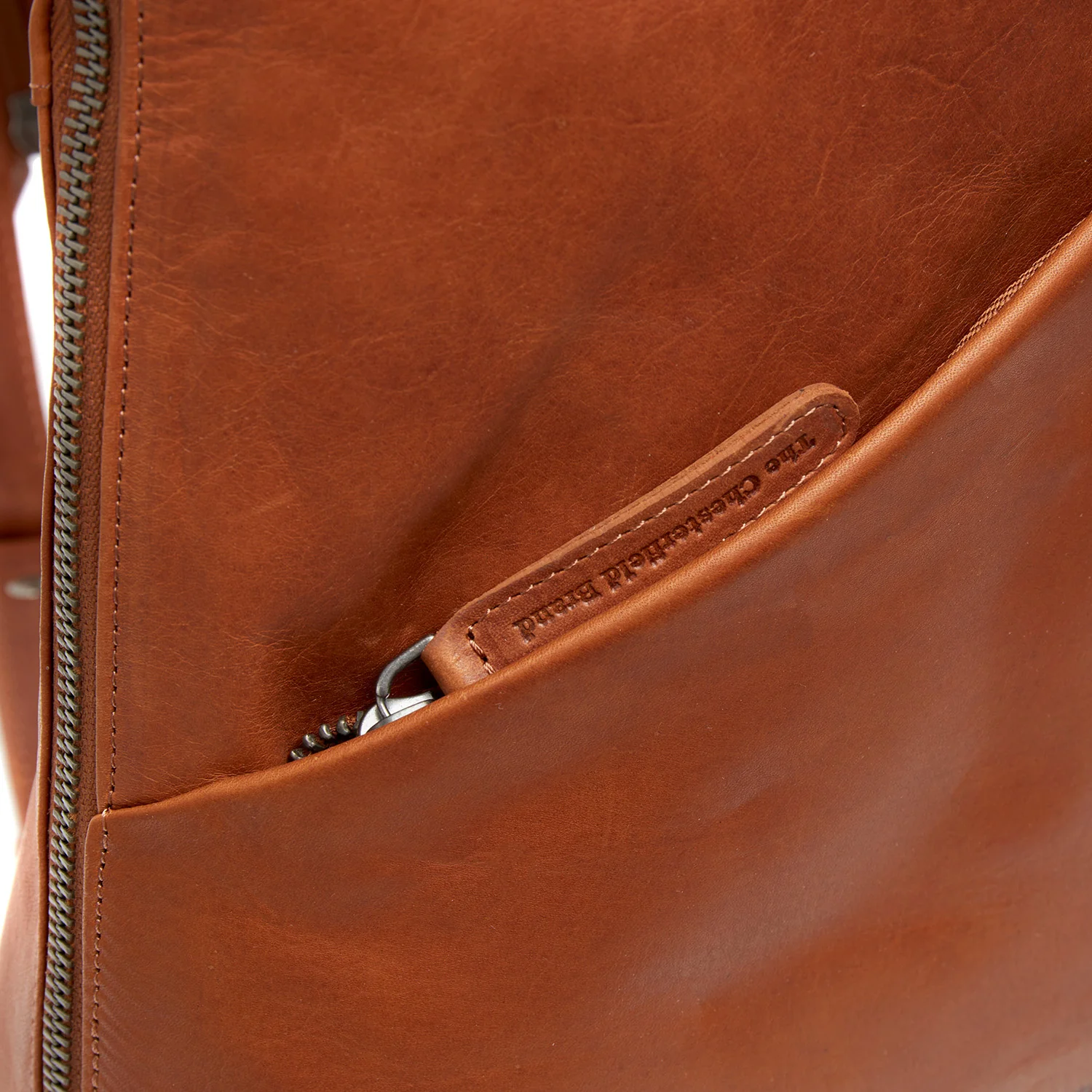 Leather Backpack Cognac Amanda - Image 4
