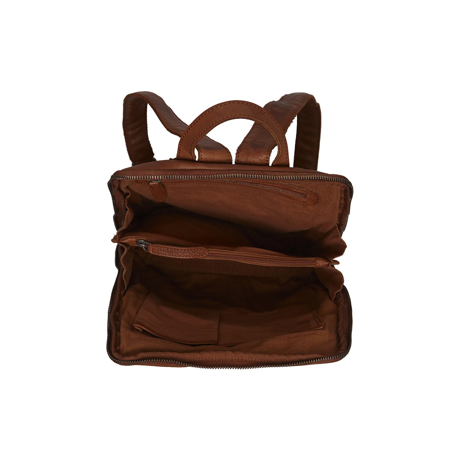 Leather Backpack Cognac Bern - Image 4