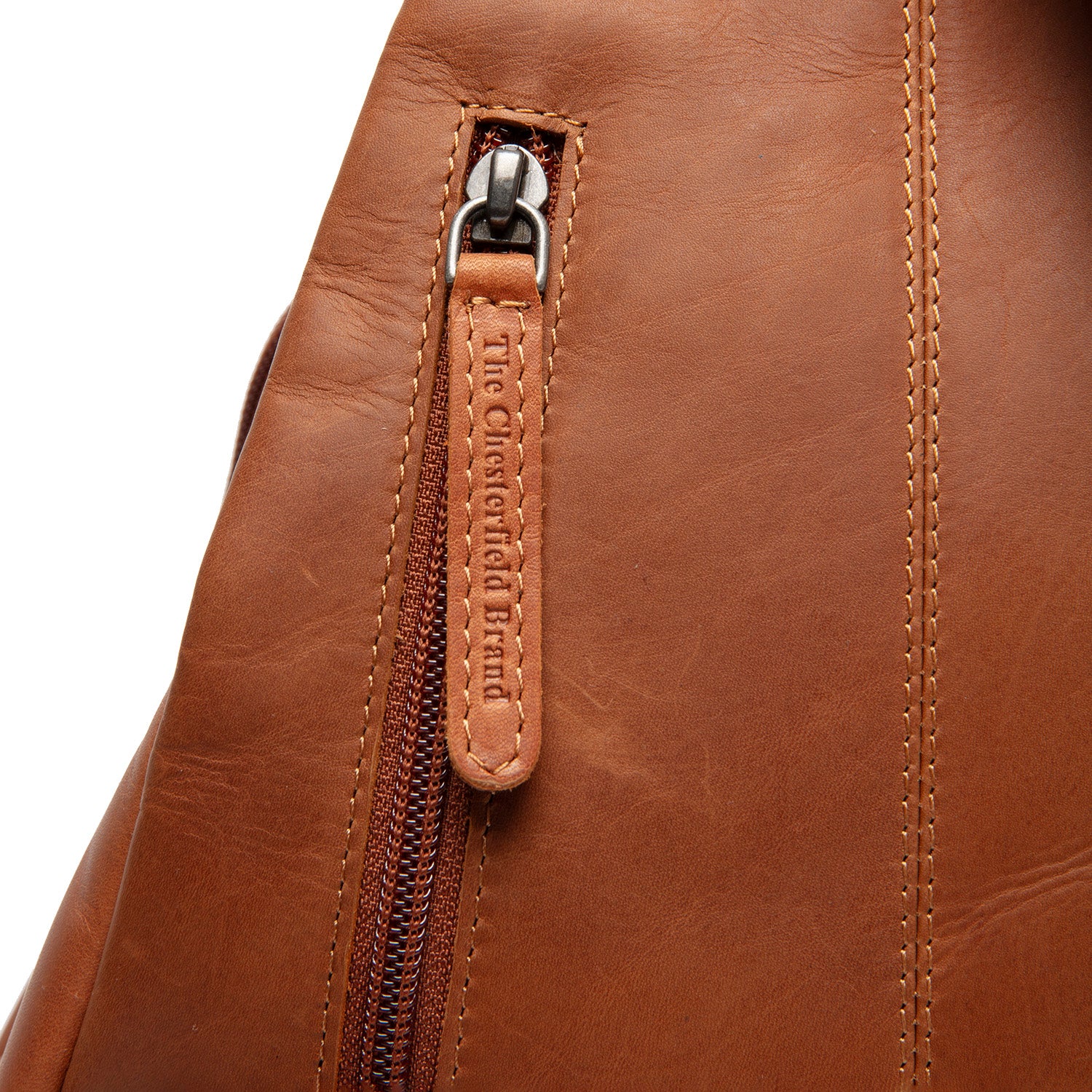 Leather Backpack Cognac Howard - Image 5