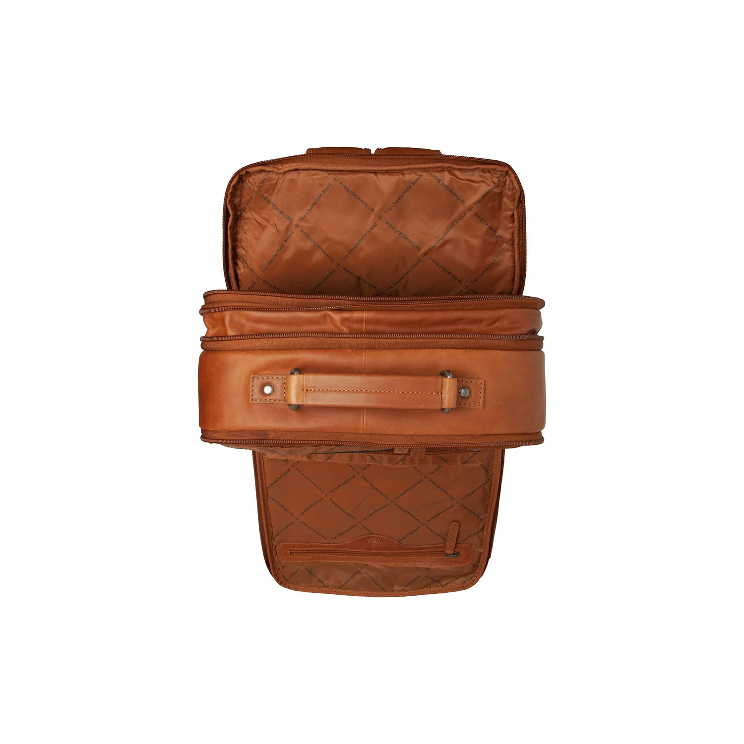 Leather Travel Backpack Cognac Jamaica - Image 6