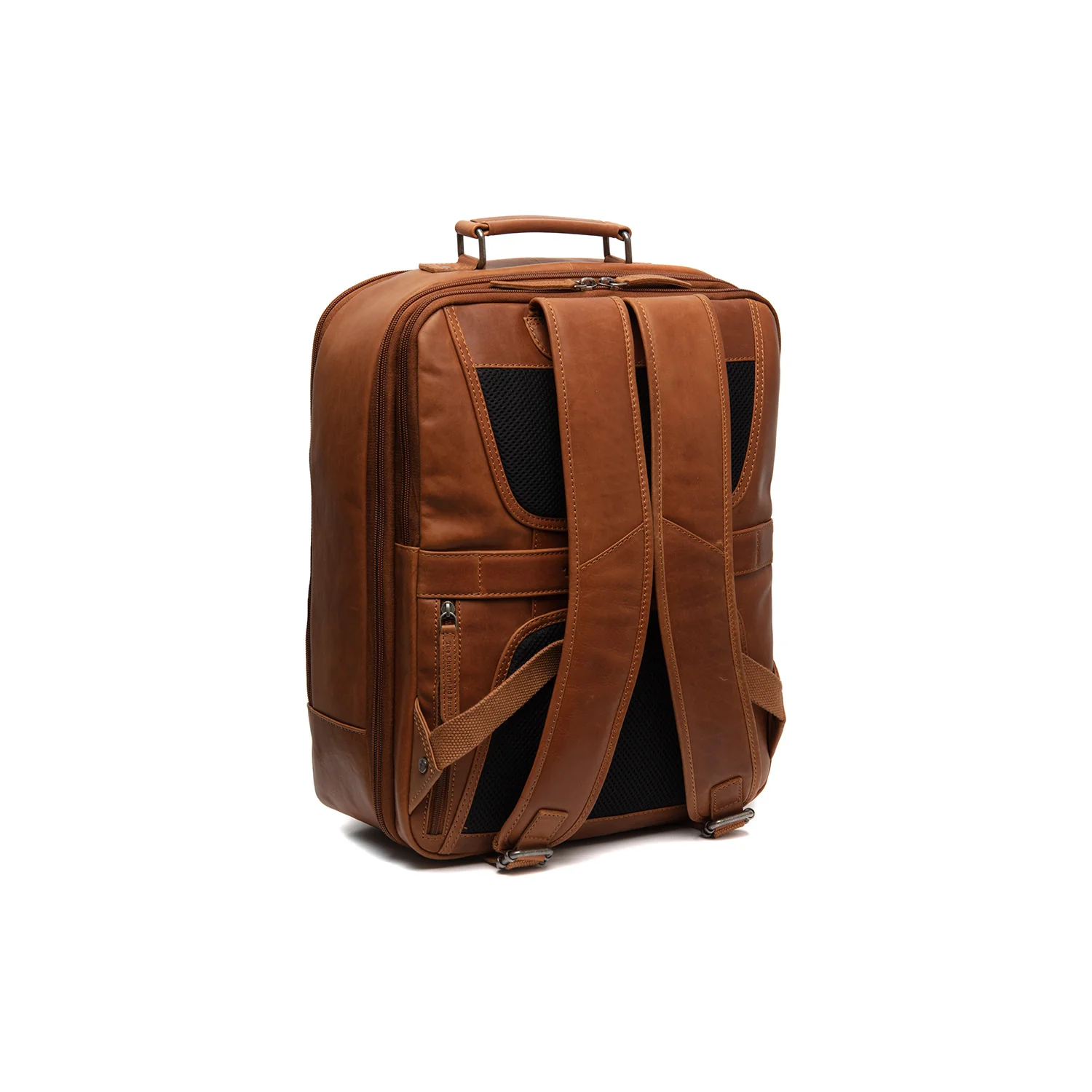 Leather Travel Backpack Cognac Jamaica - Image 9