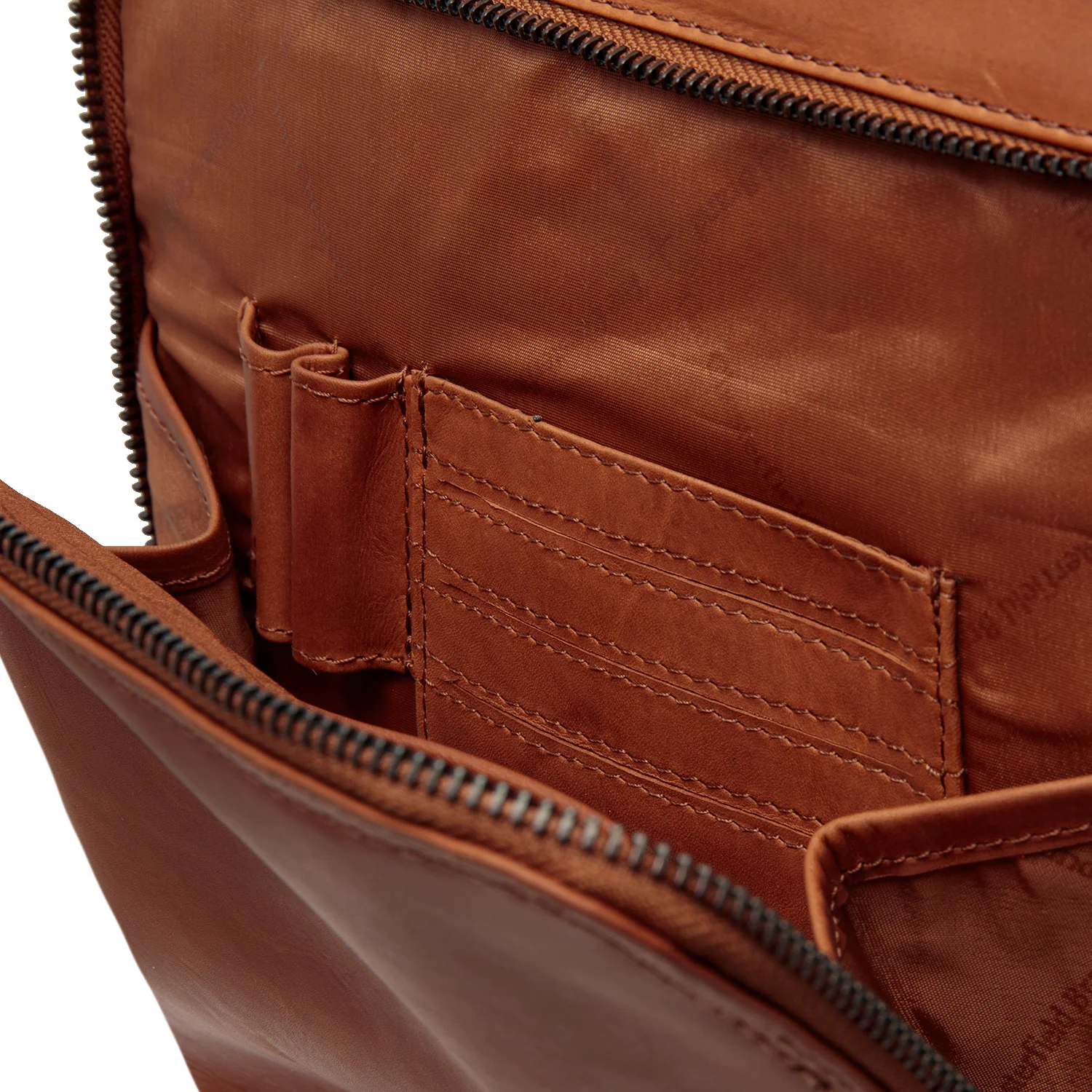 Leather Backpack Cognac Jasper - Image 3