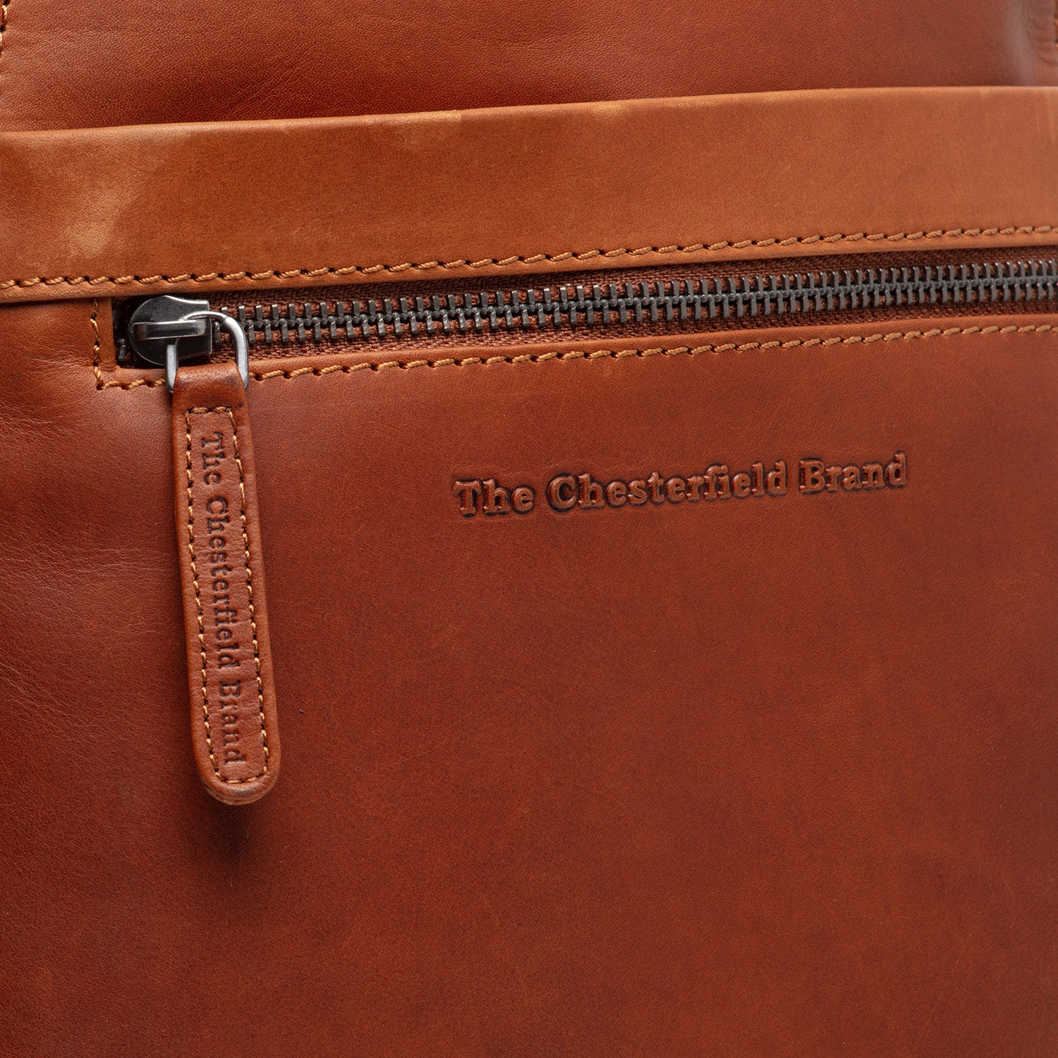 Leather Backpack Cognac Linford - Image 2
