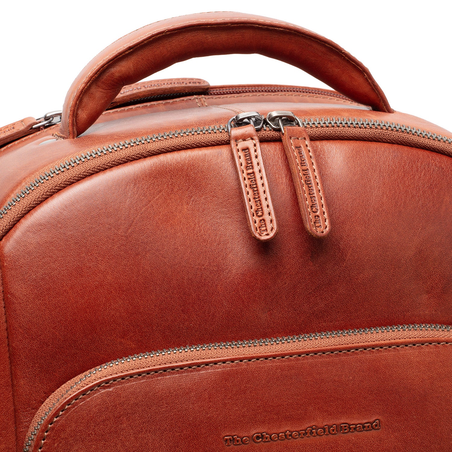 Leather Backpack Cognac Maggiore - Image 4