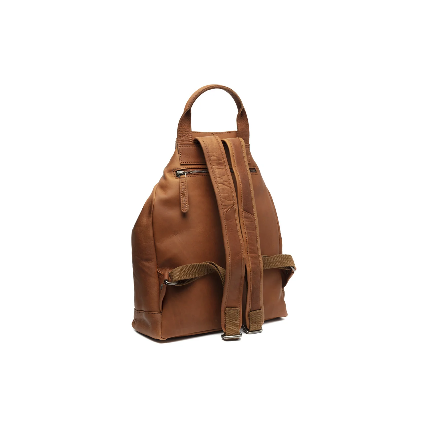 Leather Backpack Cognac Manchester - Image 7