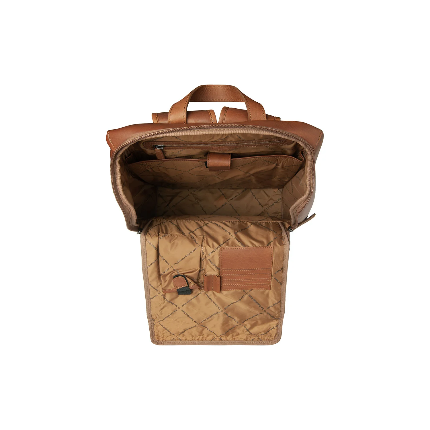 Leather Backpack Cognac Rich - Image 4