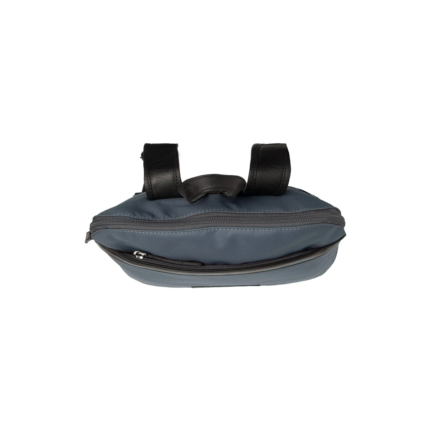 Leather Backpack Light Grey Nesna - Image 3