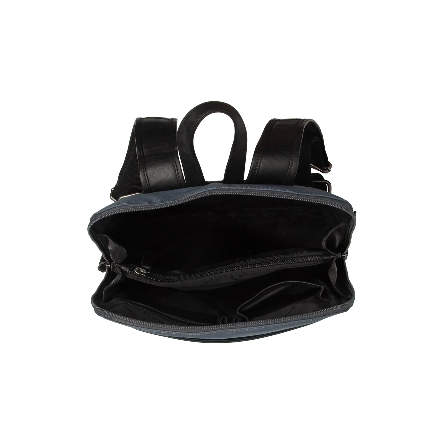 Leather Backpack Light Grey Nesna - Image 4