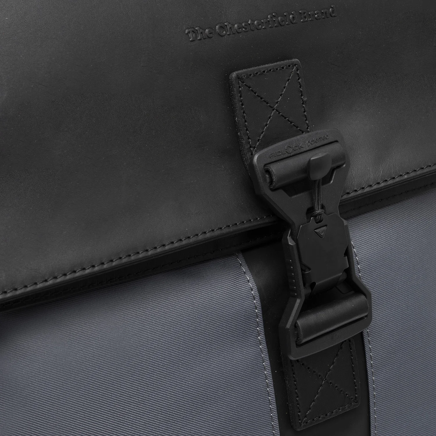 Leather Backpack Light Grey Trondheim - Image 5