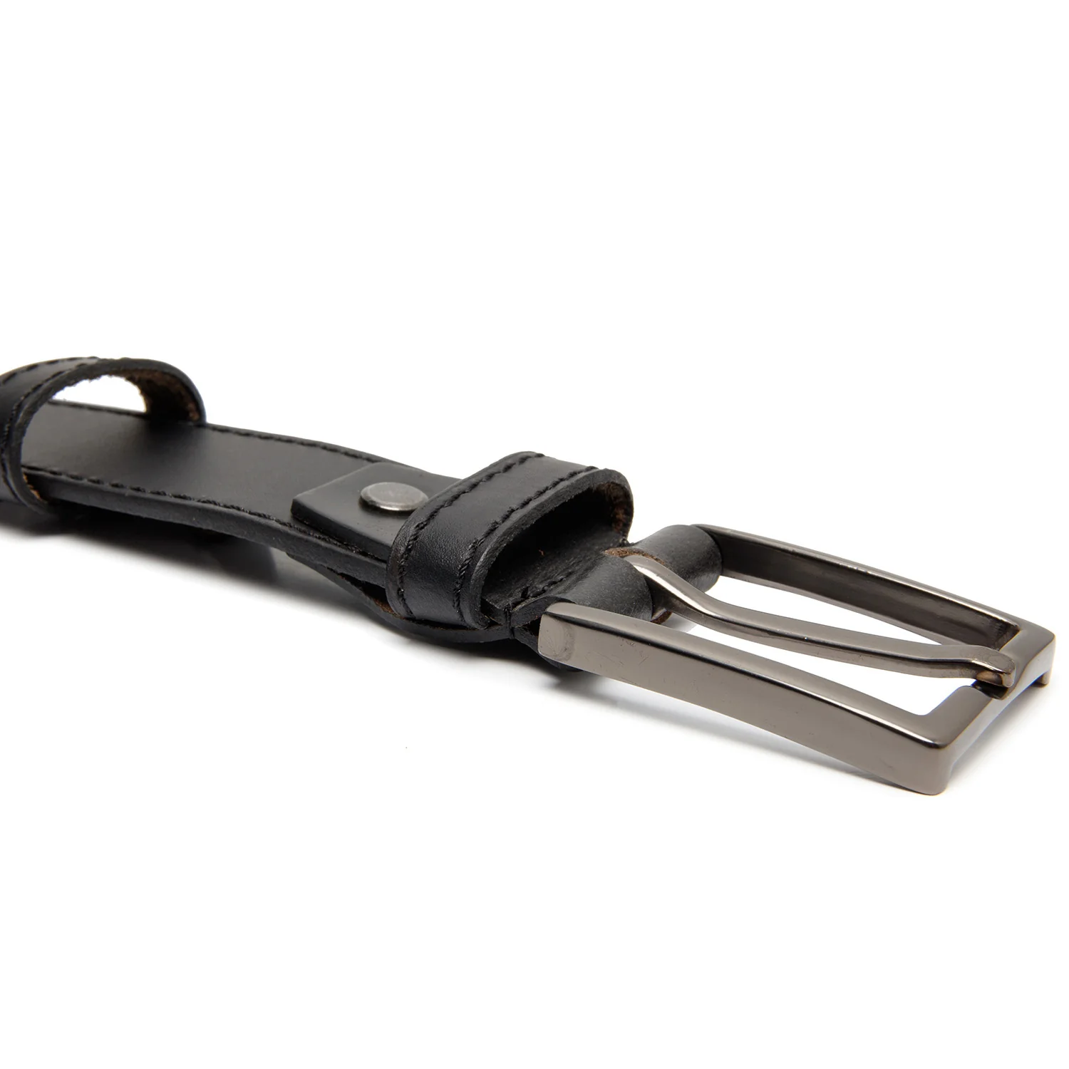 Leather Belt Black Tanaro - Image 2