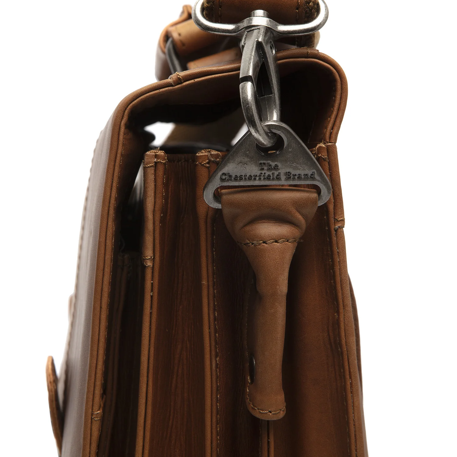 Leather Briefcase Cognac Springfield - Image 7