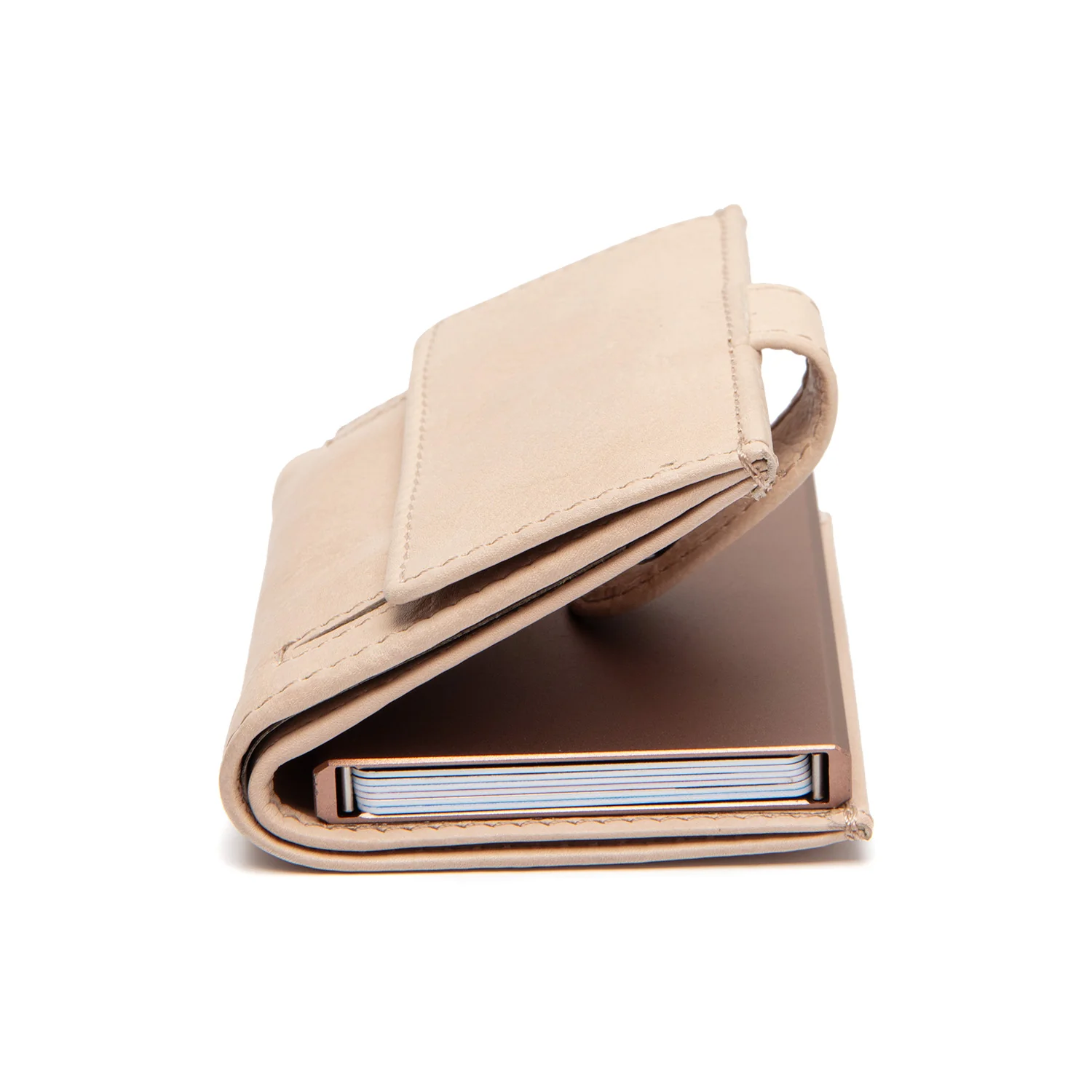 Leather Card Holder Beige Torola - Image 4