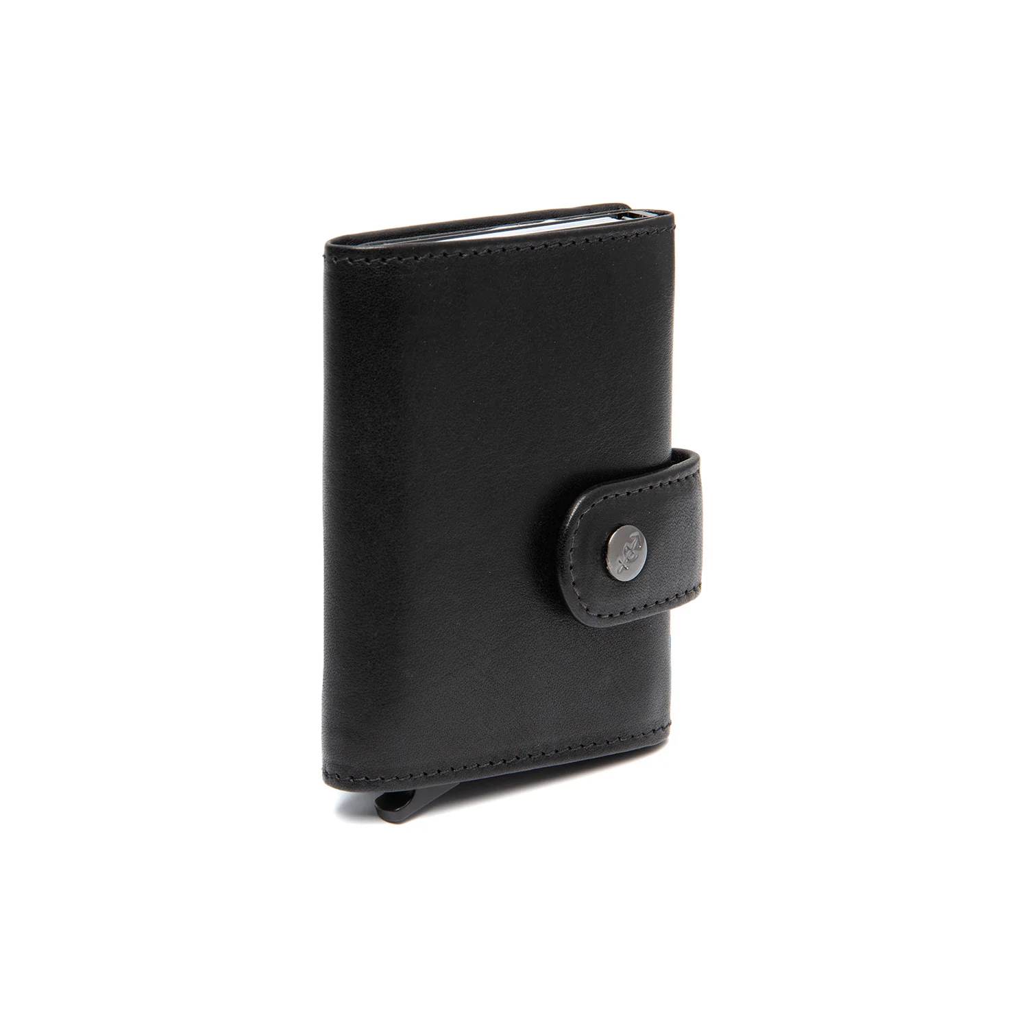 Leather Card Holder Black Larino - Image 7