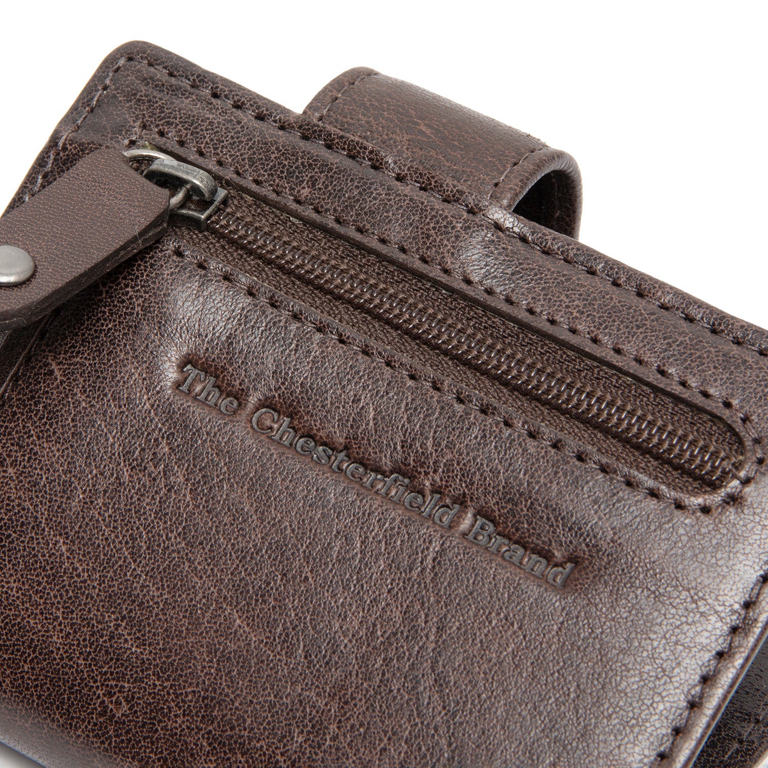 Leather Card Holder Brown Larino - Image 5