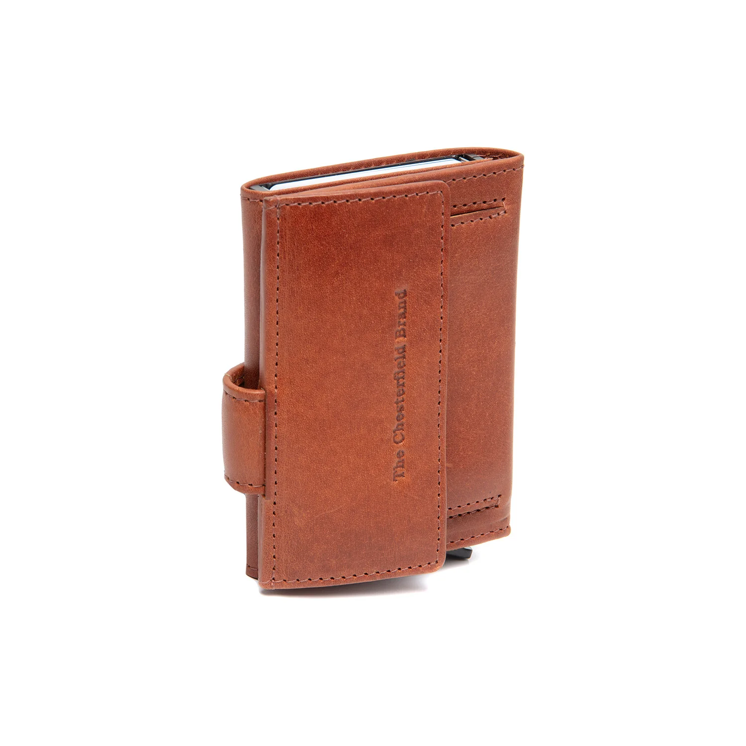 Leather Card Holder Cognac Varrano - Image 7