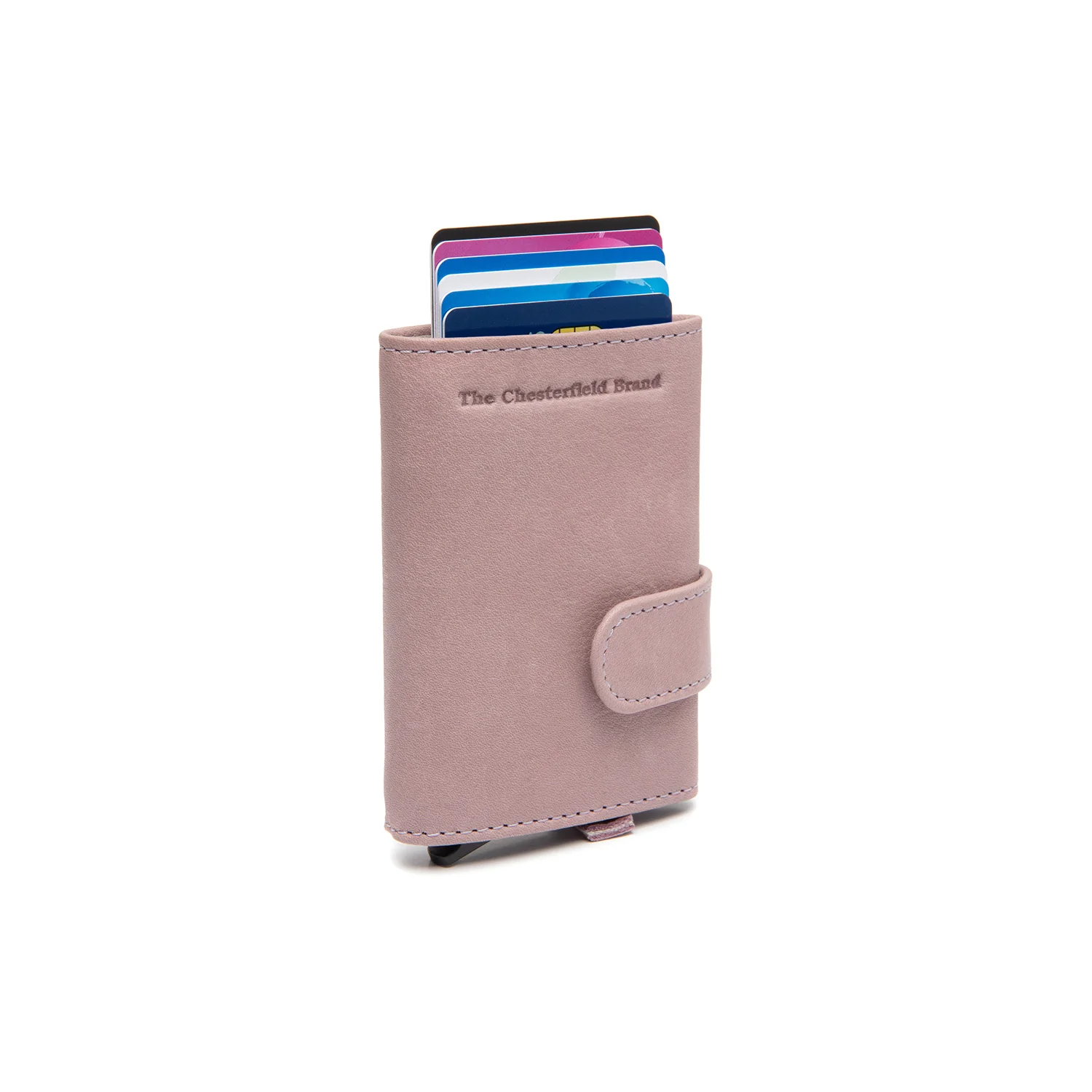 Leather Card Holder Lavender Lilac Nivala