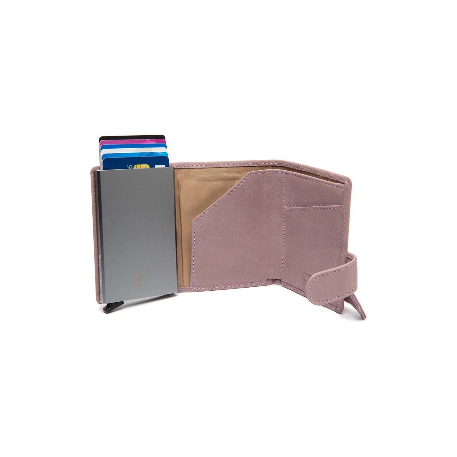 Leather Card Holder Lavender Lilac Nivala - Image 2