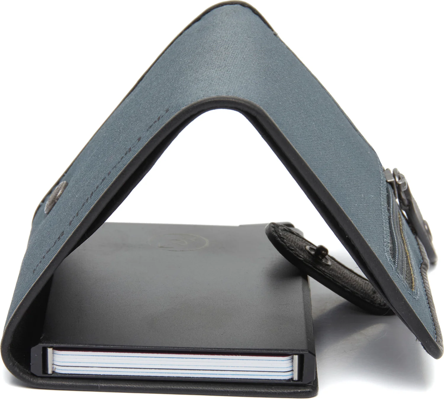 Leather Card Holder Light Grey Delsbo - Image 3