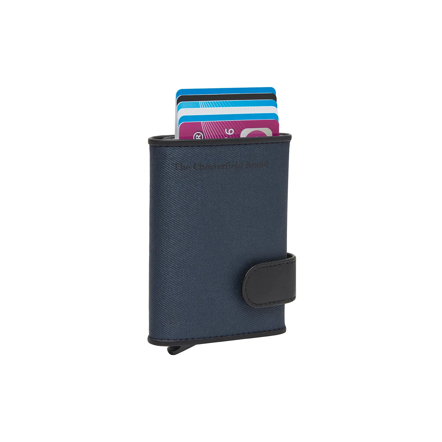 Leather Card Holder Navy Sabana