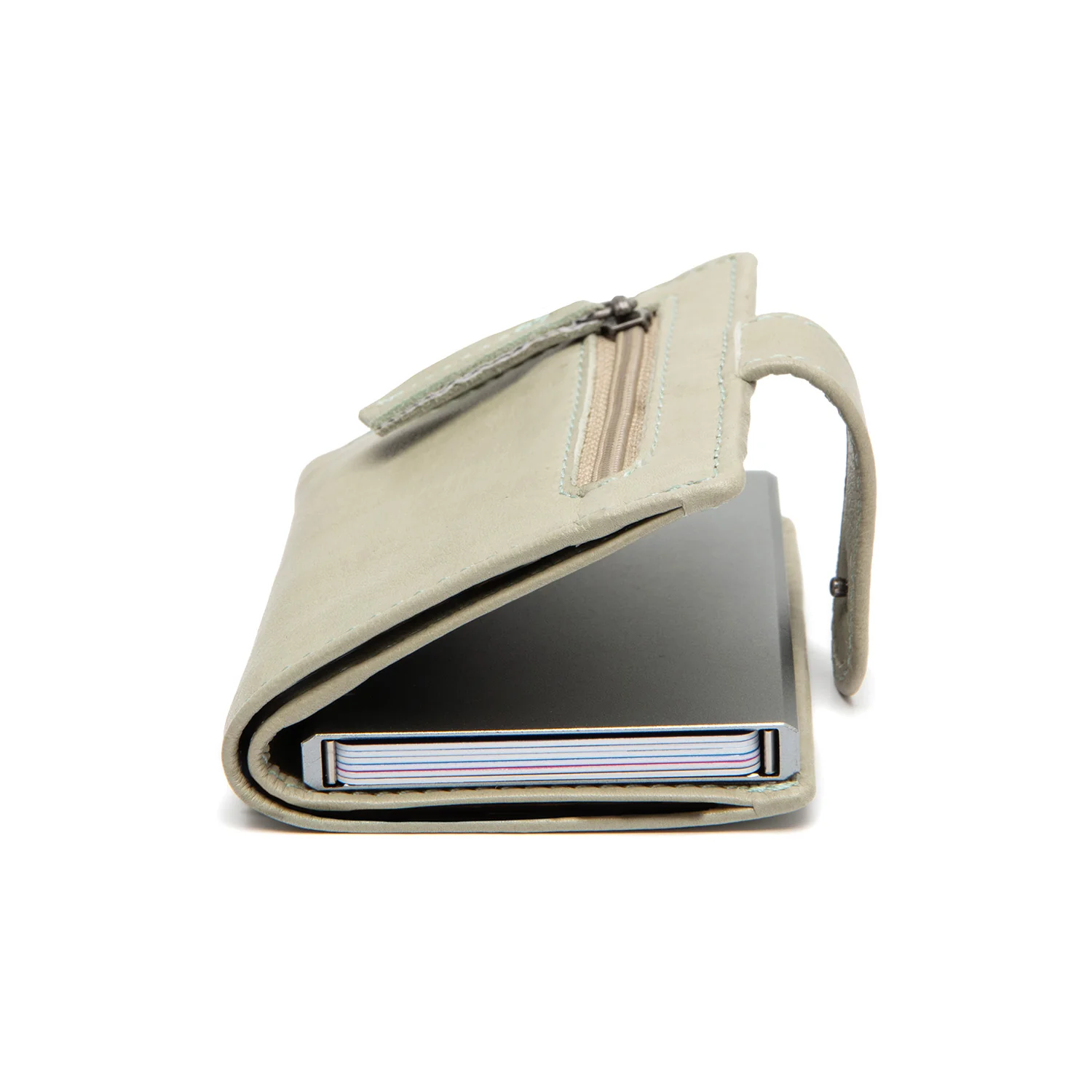 Leather Card Holder Ocean Green Kaunas - Image 3