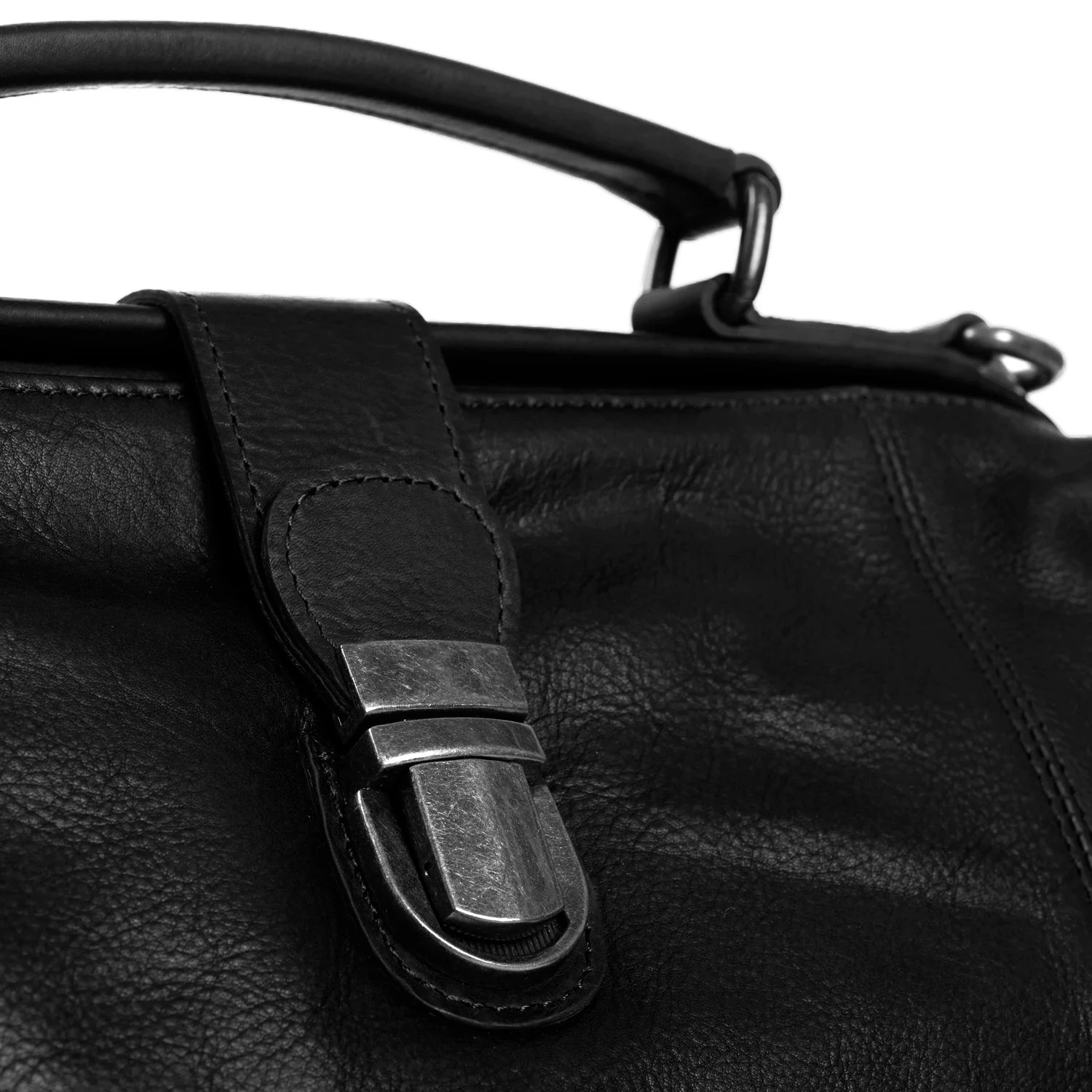 Leather Shoulder Bag Black Shaun - Image 5