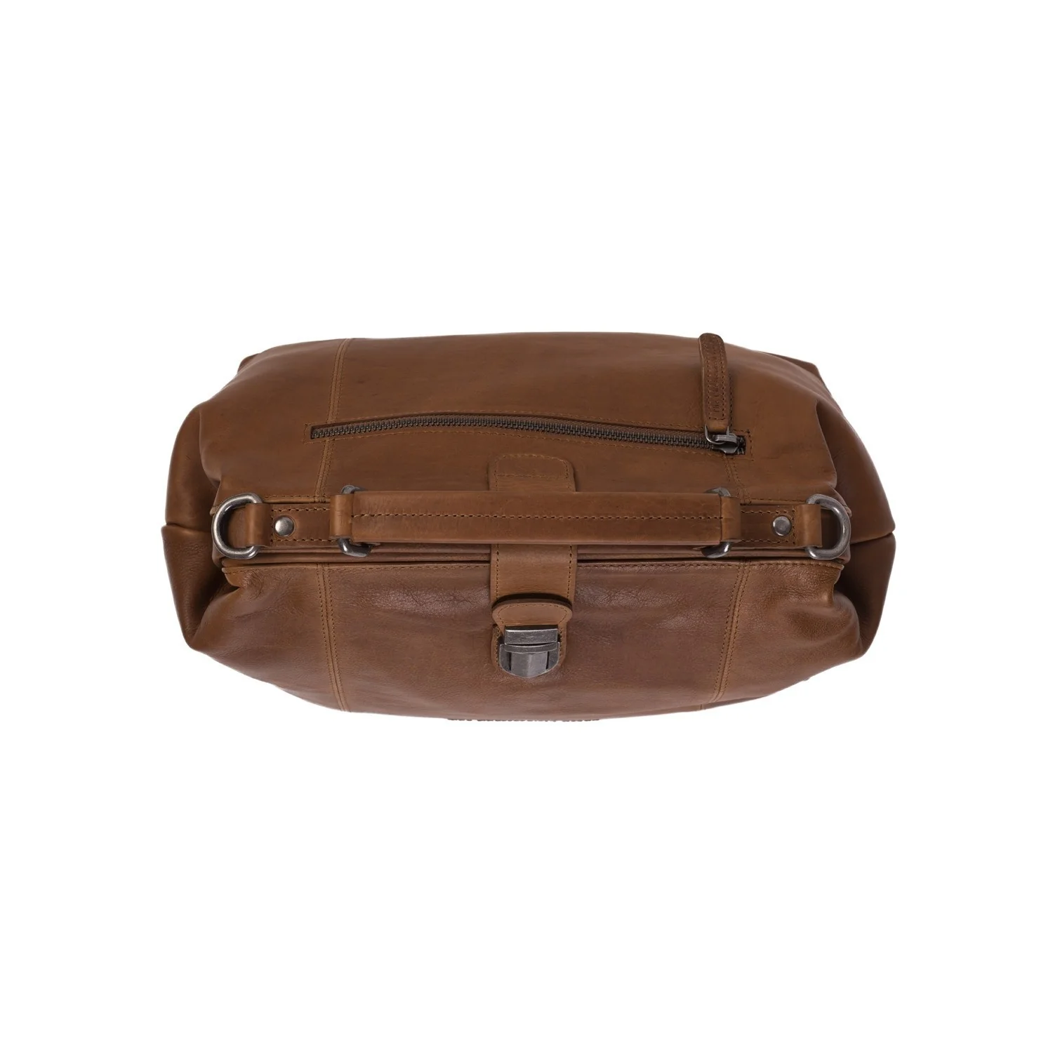 Leather Shoulder Bag Cognac Shaun - Image 6