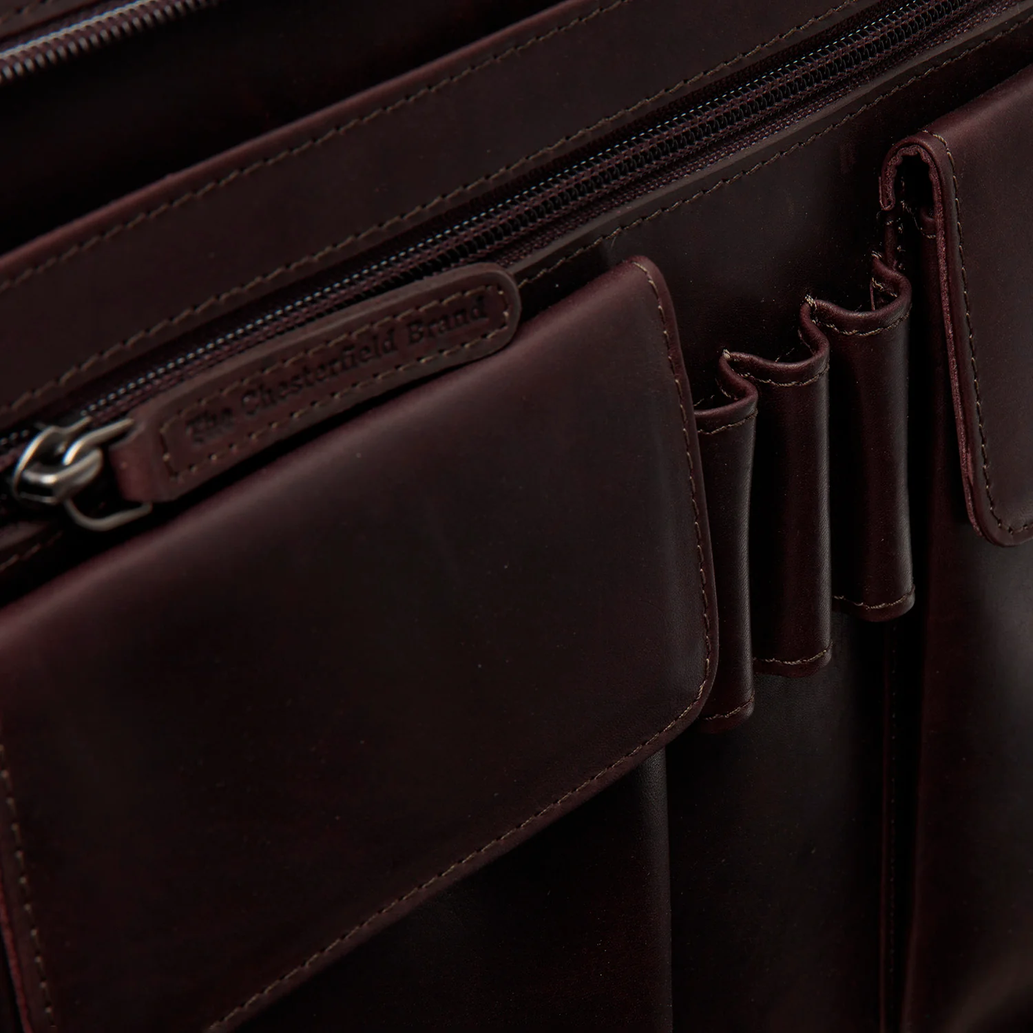 Leather Document Case Brown Moreton - Image 5