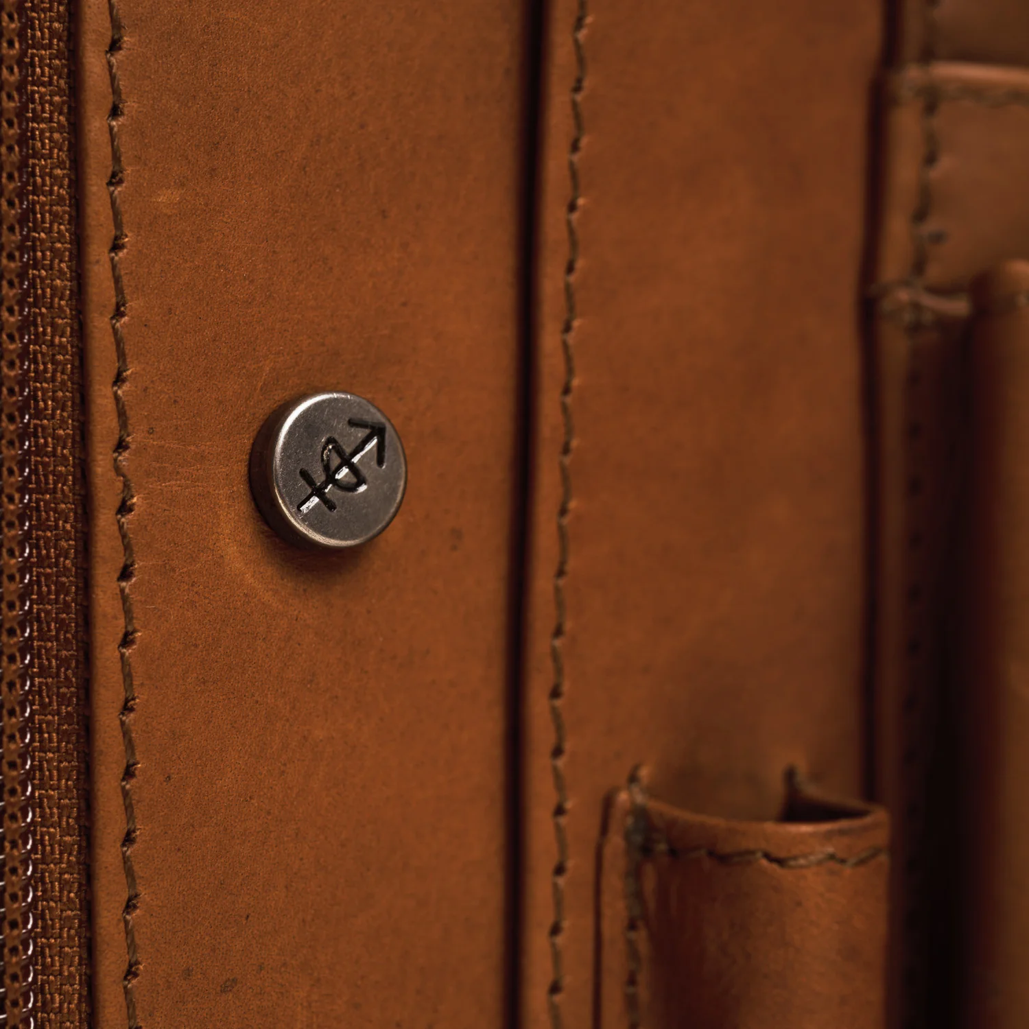 Leather Document Case Cognac Barnet - Image 6
