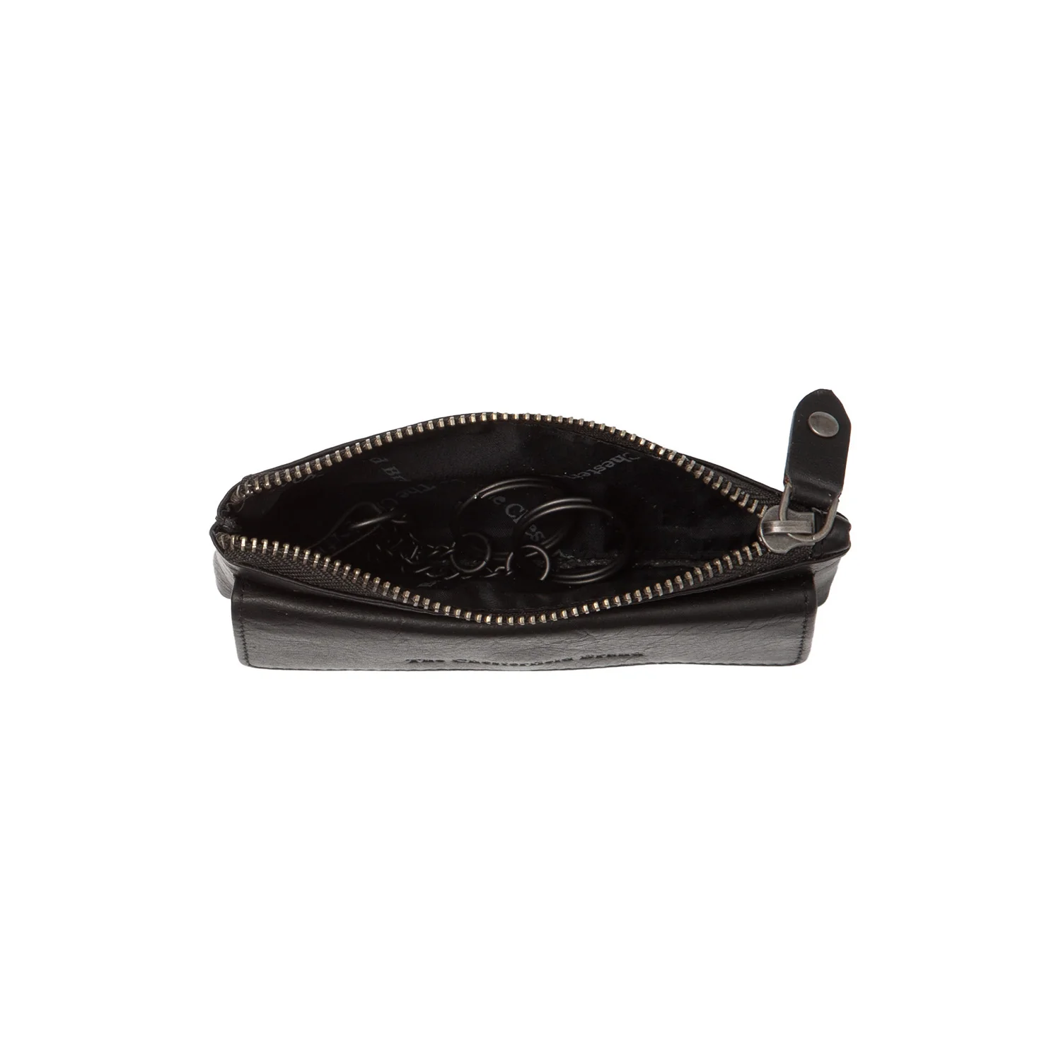 Leather Key Pouch Black Violette - Image 3
