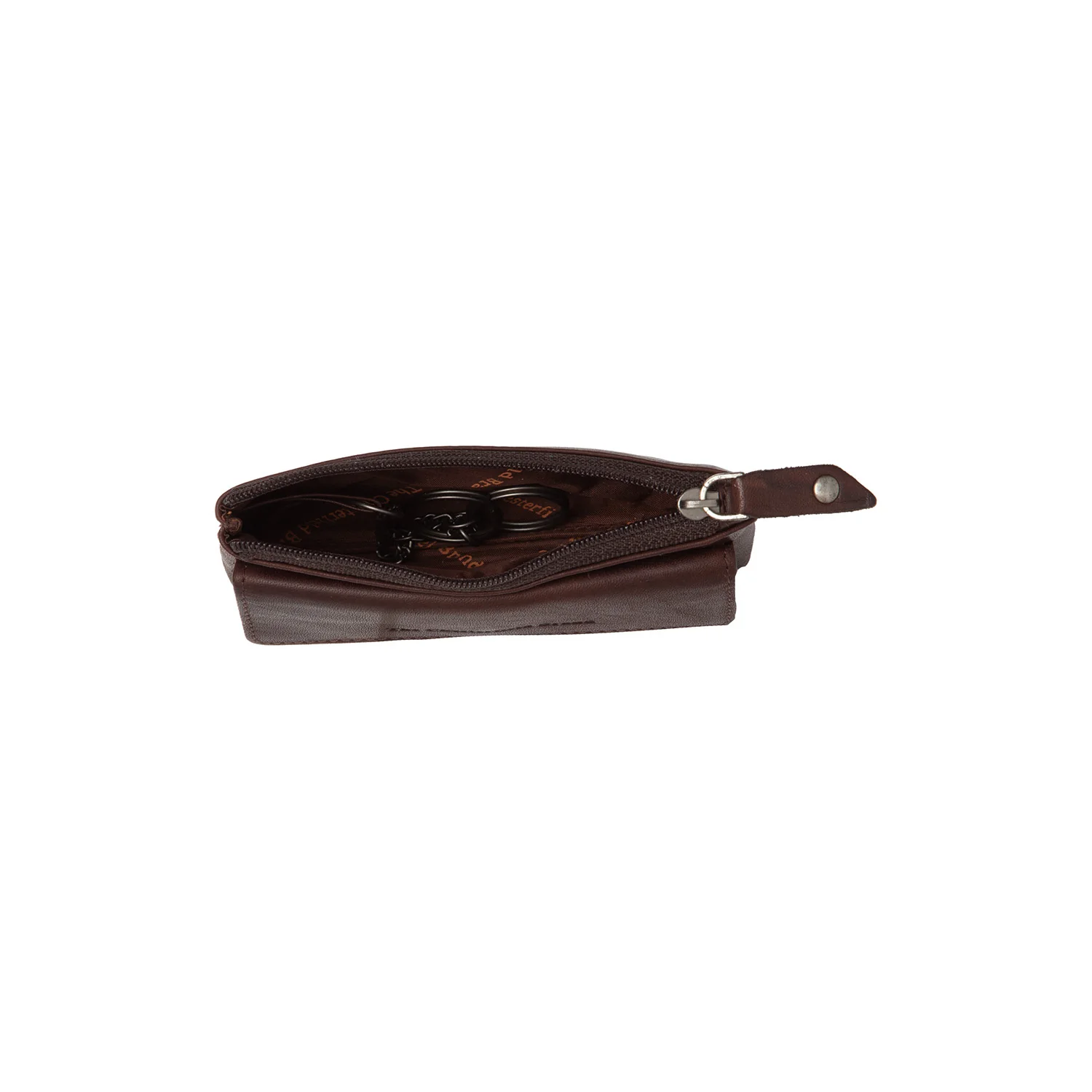 Leather Key Pouch Brown Violette - Image 6