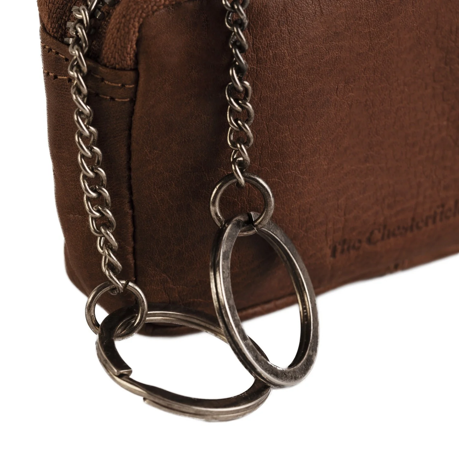Leather Key Pouch Cognac Corey - Image 3
