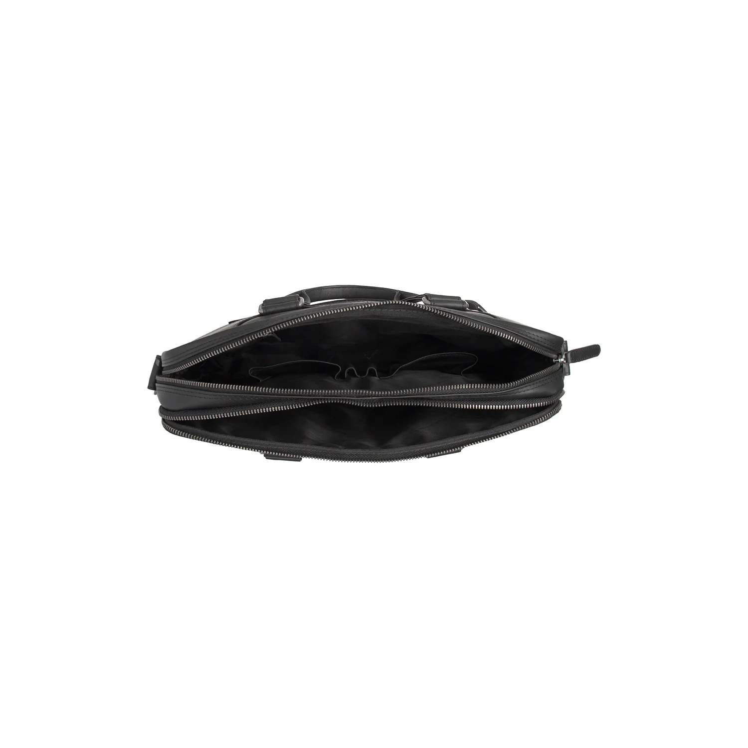 Leather Laptop Bag Black Montara - Image 5