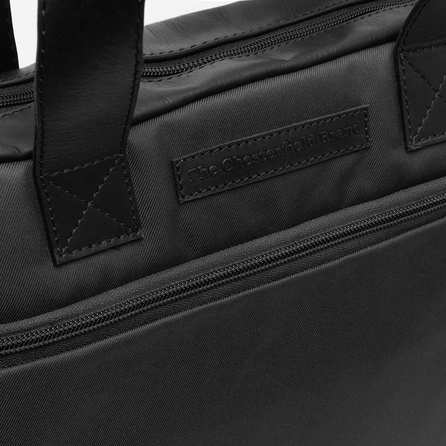 Leather Laptop Bag Black Narvik - Image 5
