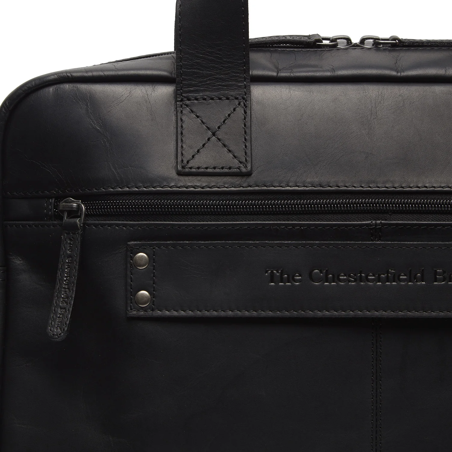 Leather Laptop Bag Black Verona - Image 6