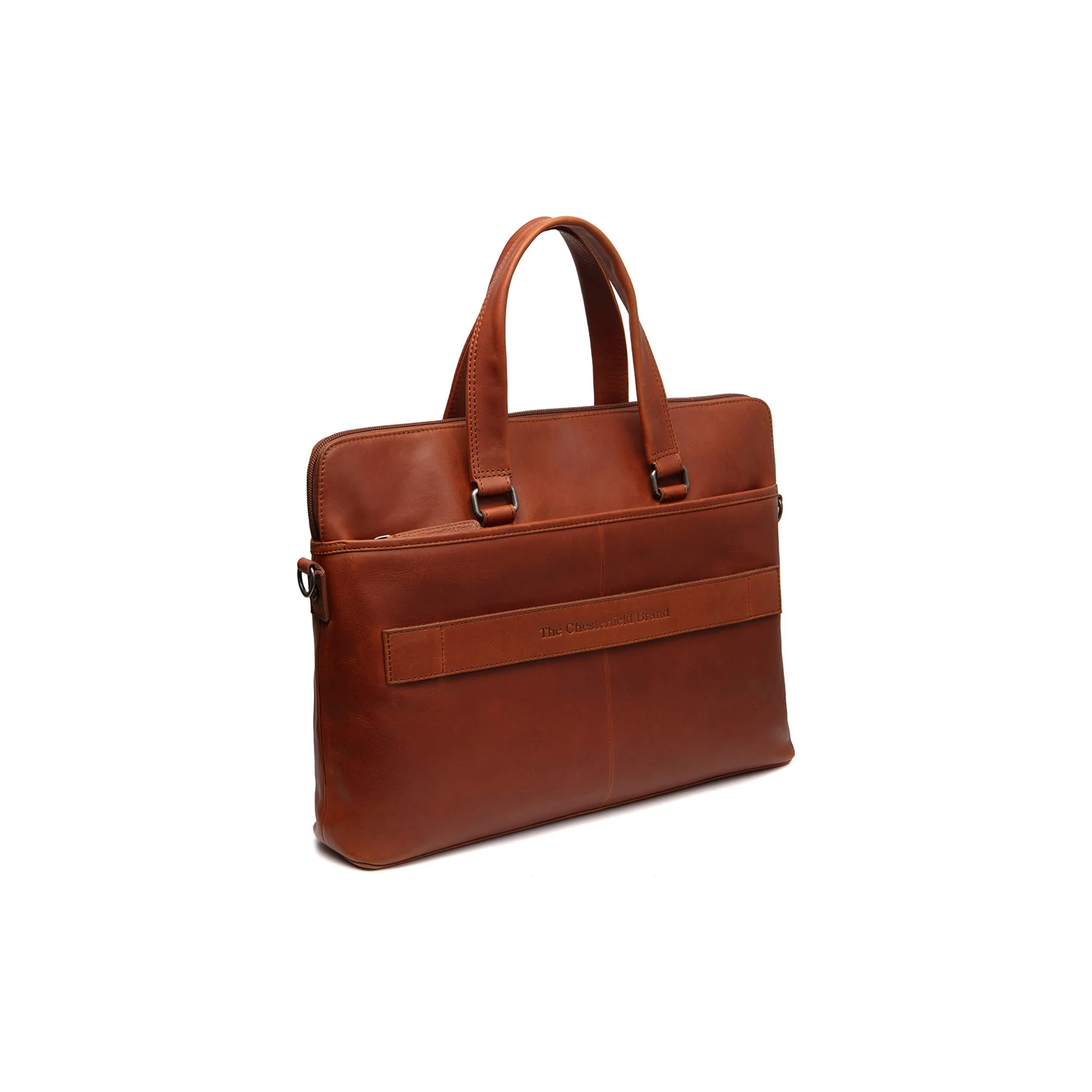 Leather Laptop Bag Cognac Elvas - Image 8