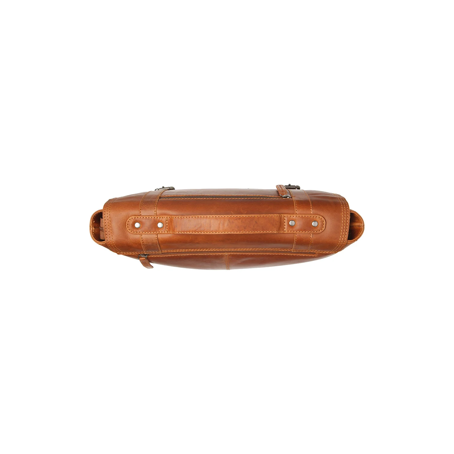 Leather Laptop Bag Cognac Veneto - Image 6