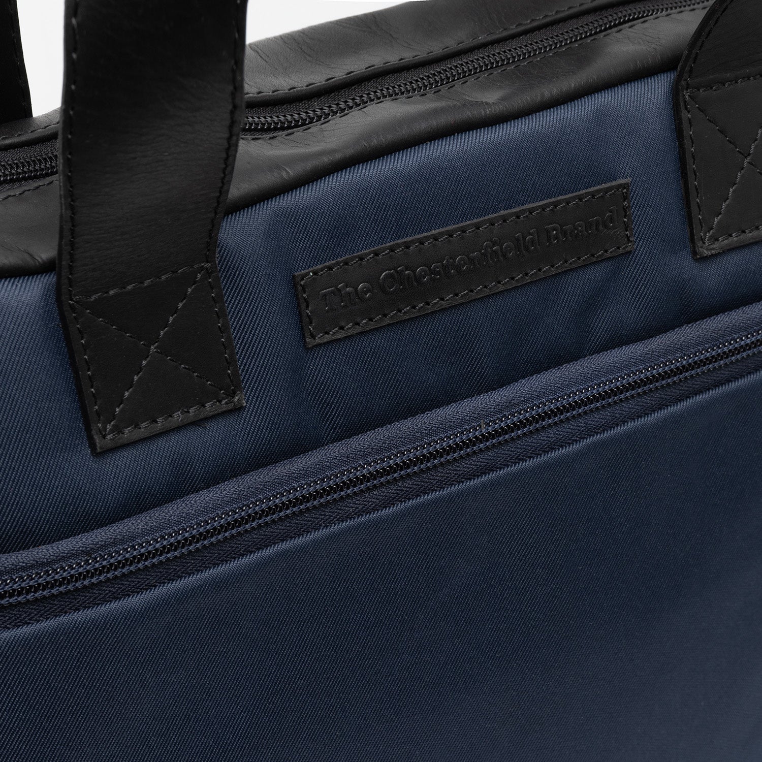 Leather Laptop Bag Navy Narvik - Image 6