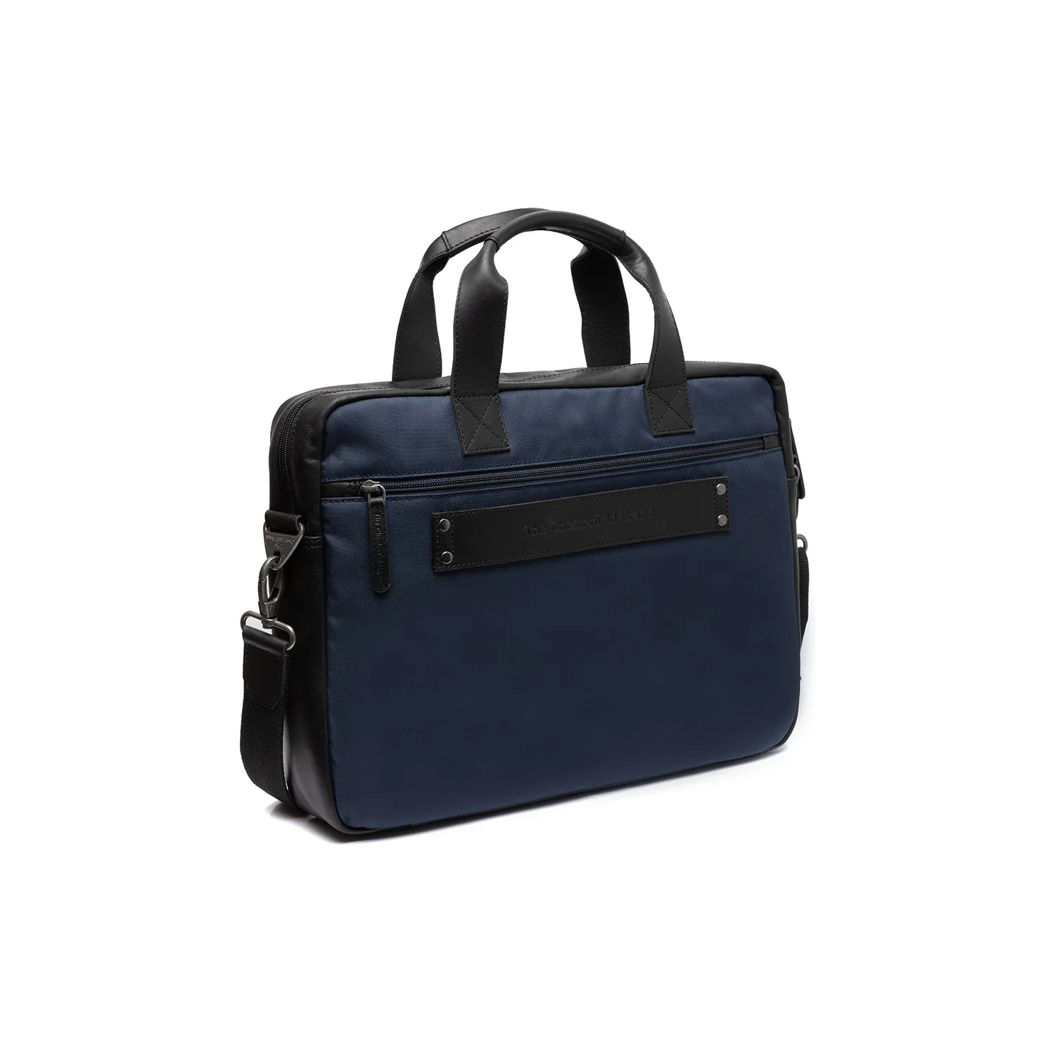 Leather Laptop Bag Navy Narvik - Image 7