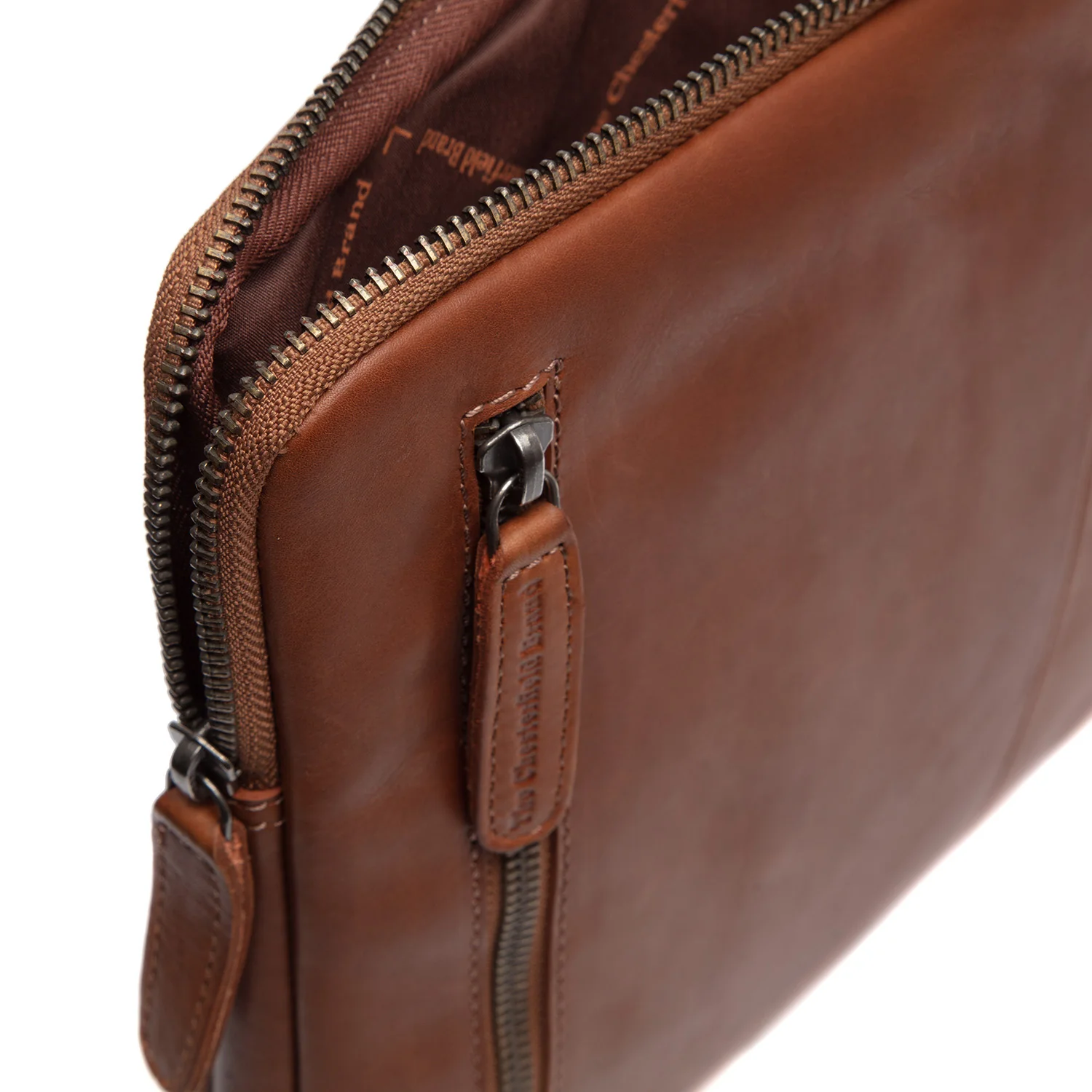 Leather Laptop Sleeve 14 Inch Cognac Clinton - Image 3