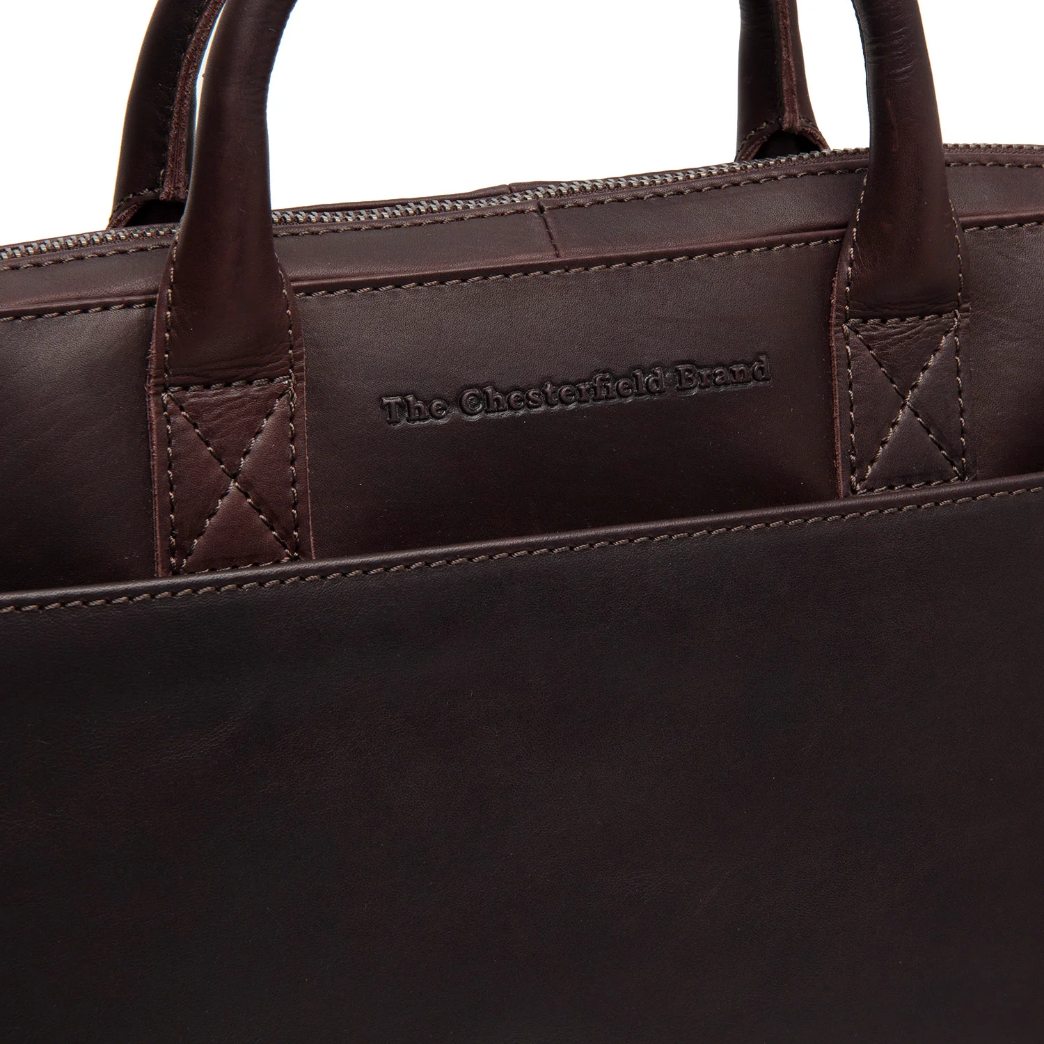 Leather Laptop Bag Brown Tilbury - Image 5